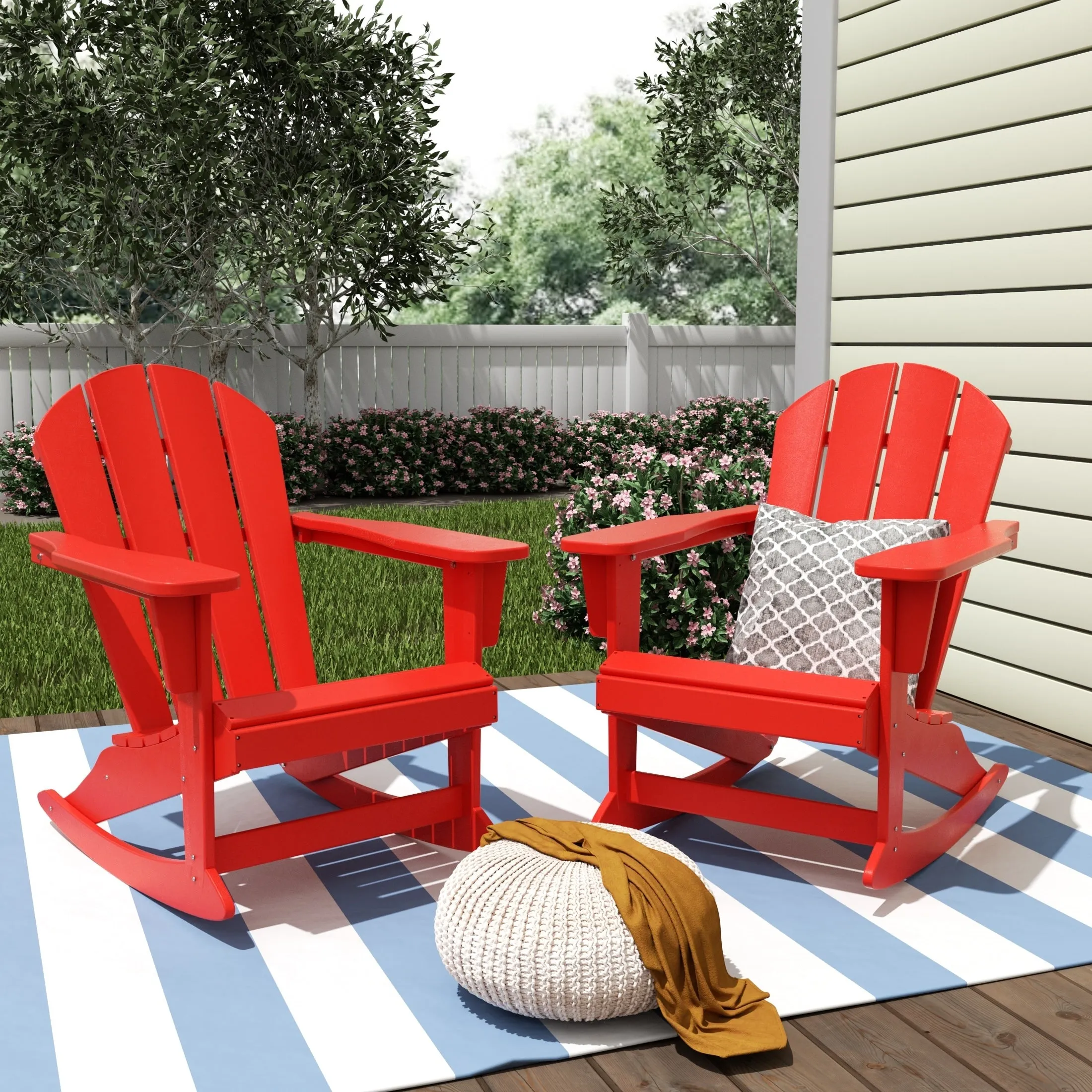 Polytrends Laguna Hdpe All Weather Outdoor Patio Rocking Chair (Set of 2)