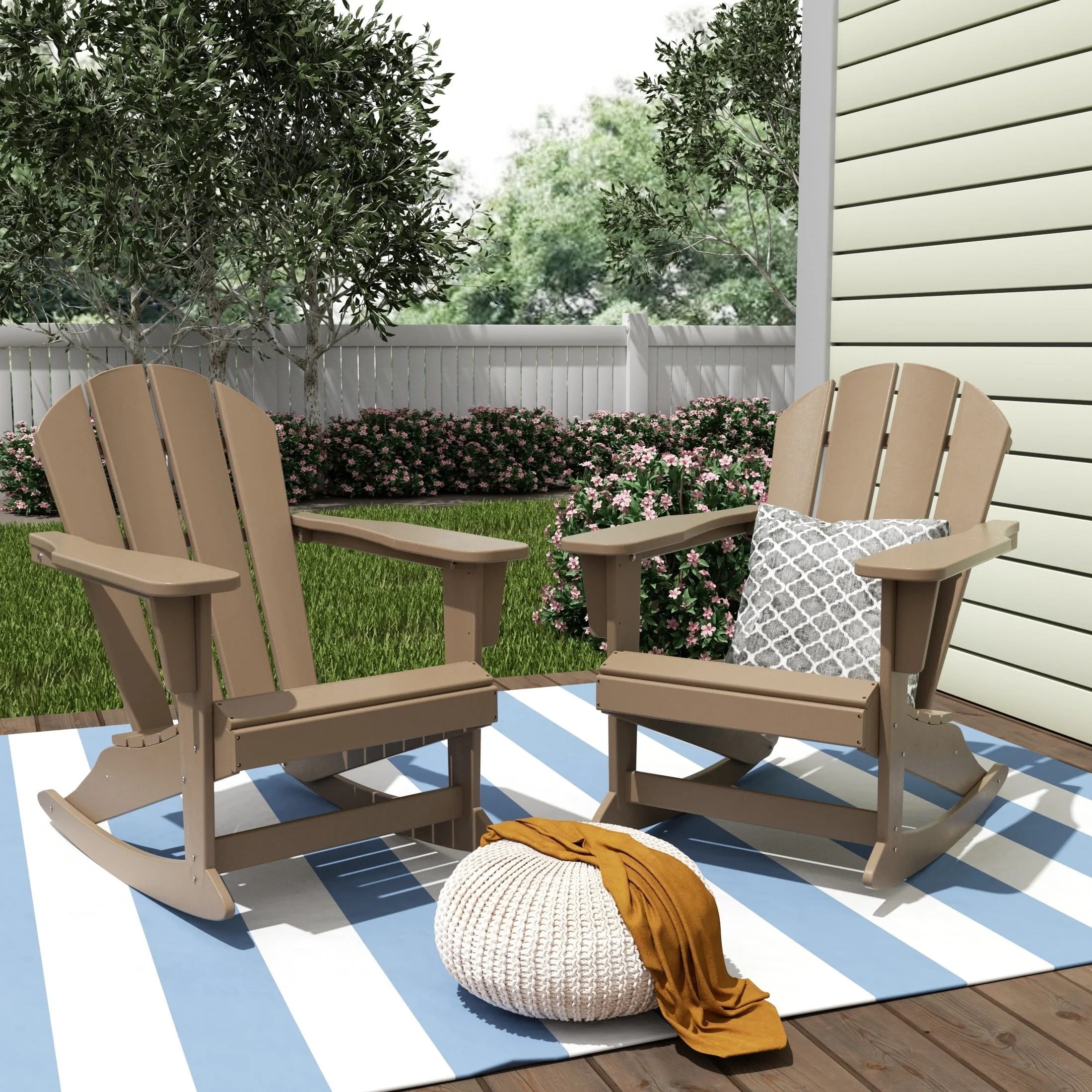 Polytrends Laguna Hdpe All Weather Outdoor Patio Rocking Chair (Set of 2)