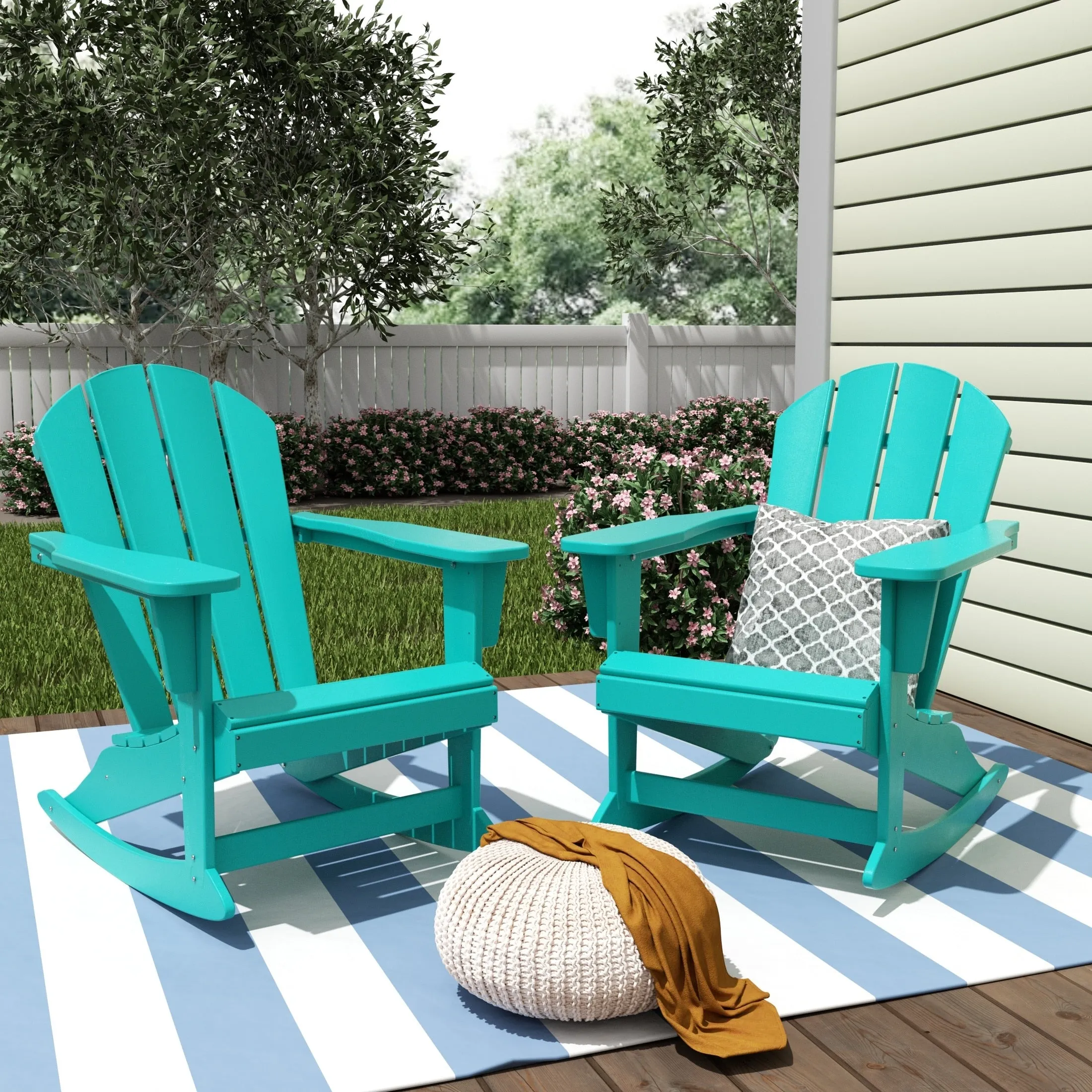 Polytrends Laguna Hdpe All Weather Outdoor Patio Rocking Chair (Set of 2)