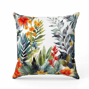Rainforest Dream Indoor/Outdoor Reversible Throw Pillow Blue and Yellow