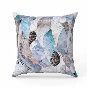 Rock Heaven Faux Suede Reversible Throw Pillow Blue and Brown