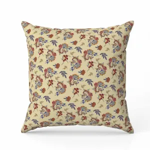 Rose Dreams Faux Suede Reversible Throw Pillow Cream and Blue