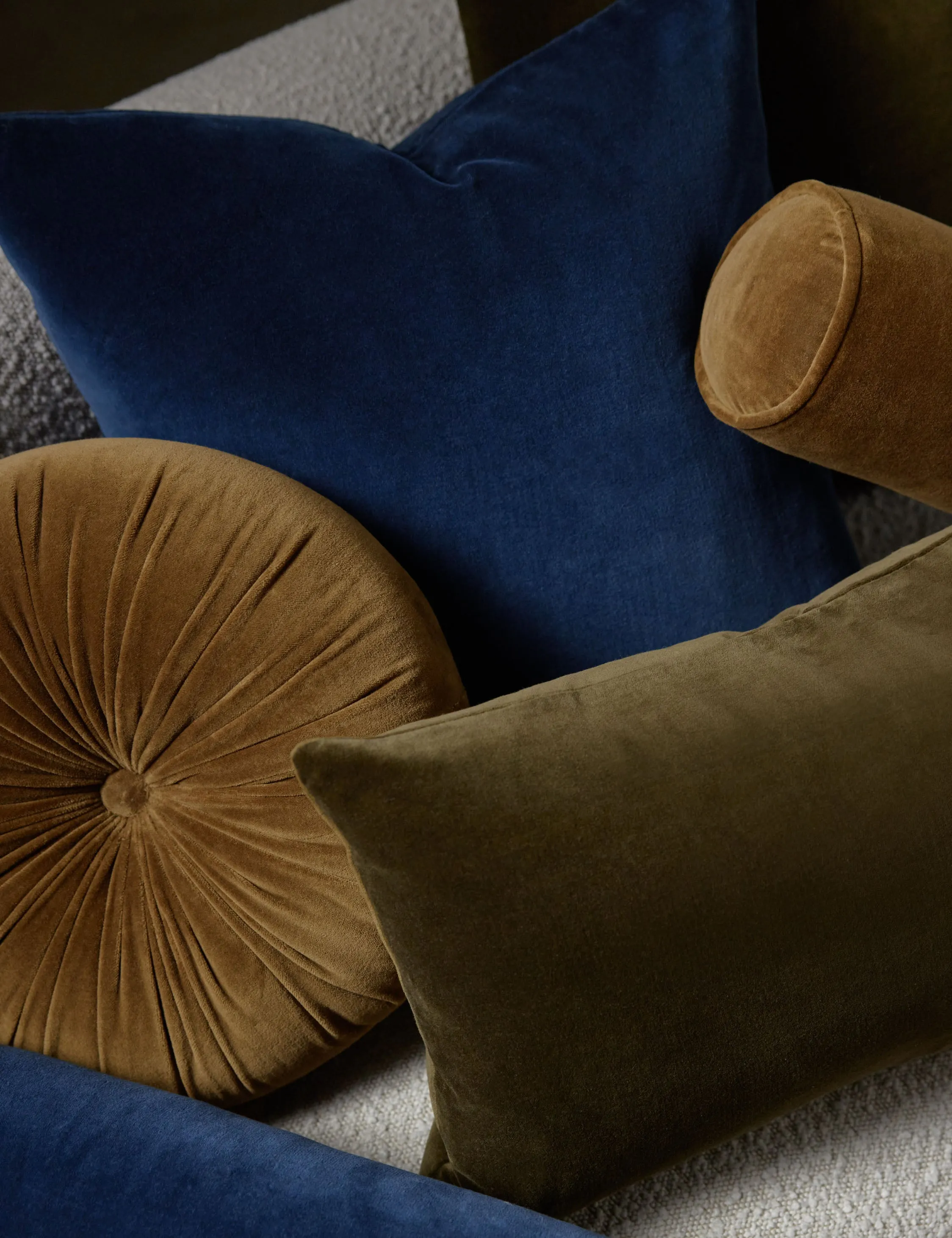 Sabine Velvet Bolster Pillow