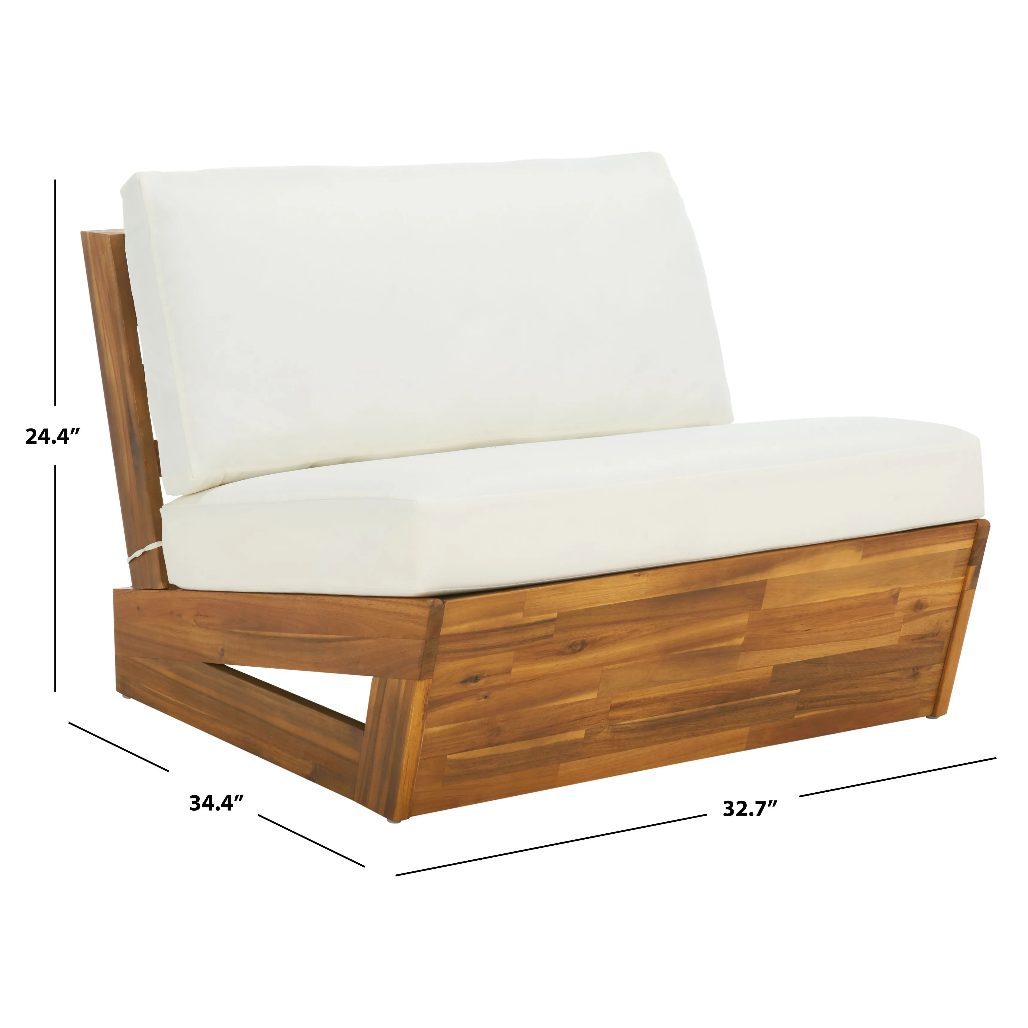 SAFAVIEH Outdoor Patio Furniture Dune Lounge Chair (Set of 2) - 33W x 34D x 24H