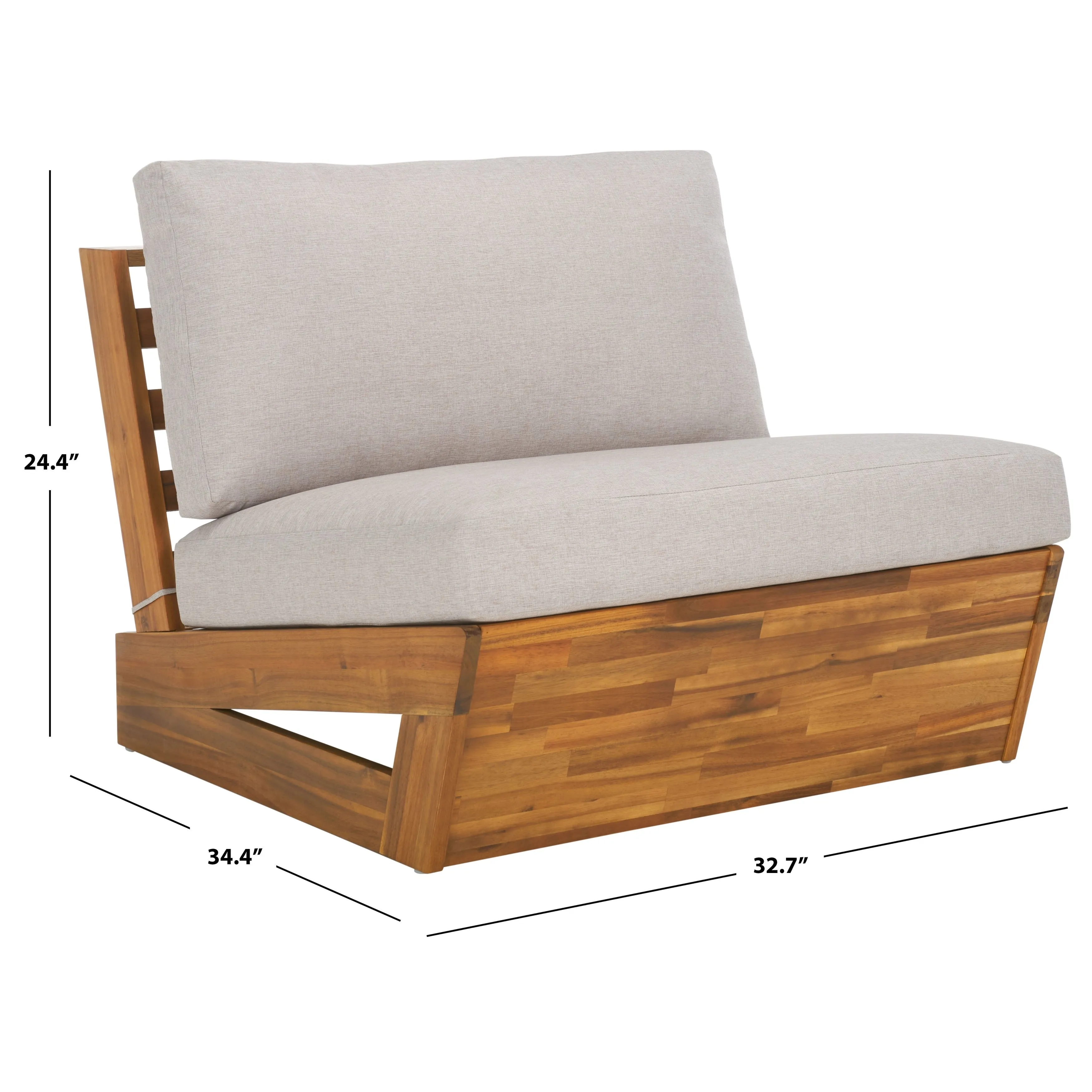 SAFAVIEH Outdoor Patio Furniture Dune Lounge Chair (Set of 2) - 33W x 34D x 24H