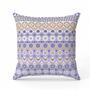 Shape Synergy Faux Suede Reversible Throw Pillow Blue and Gray