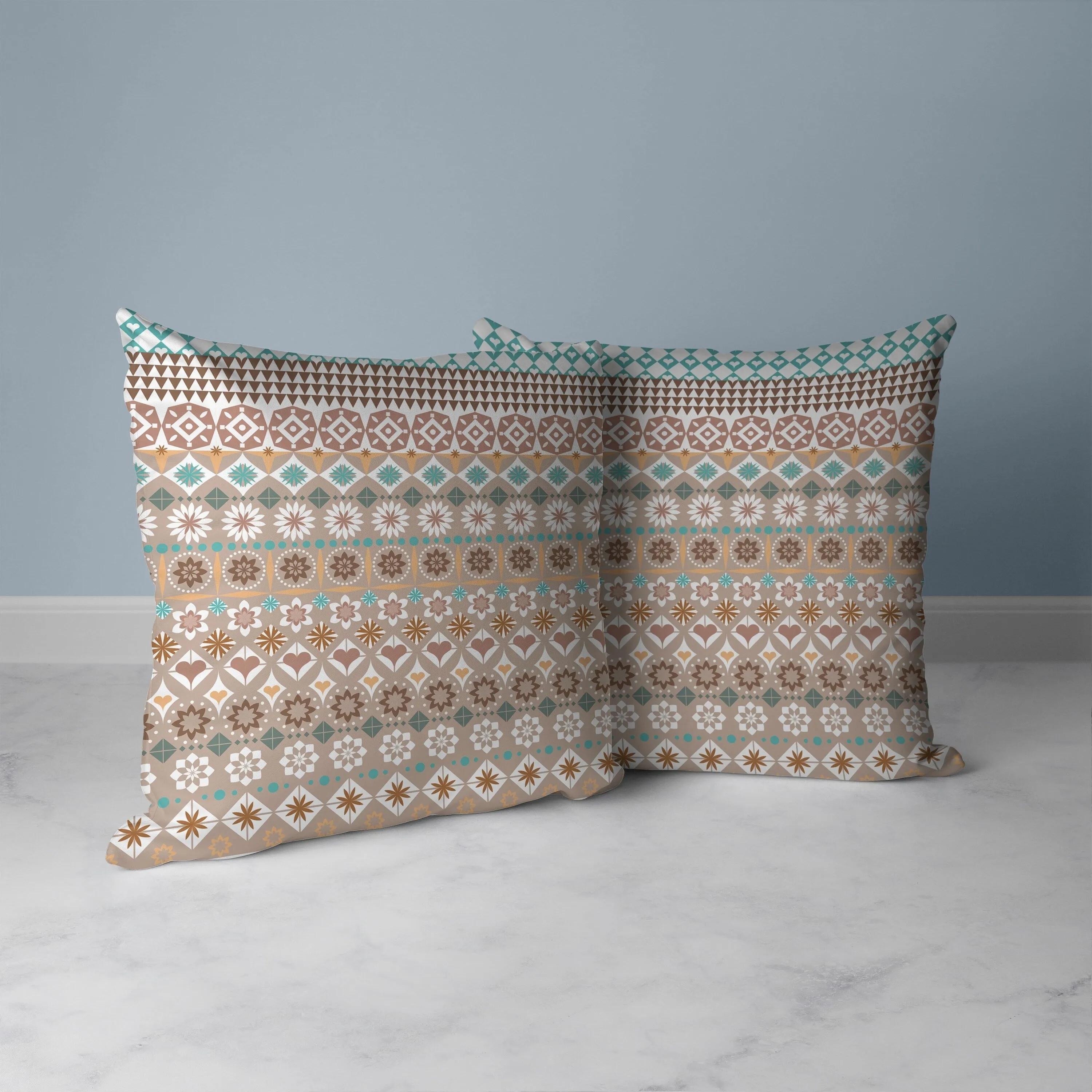 Shape Synergy Faux Suede Reversible Throw Pillow Light and Orange