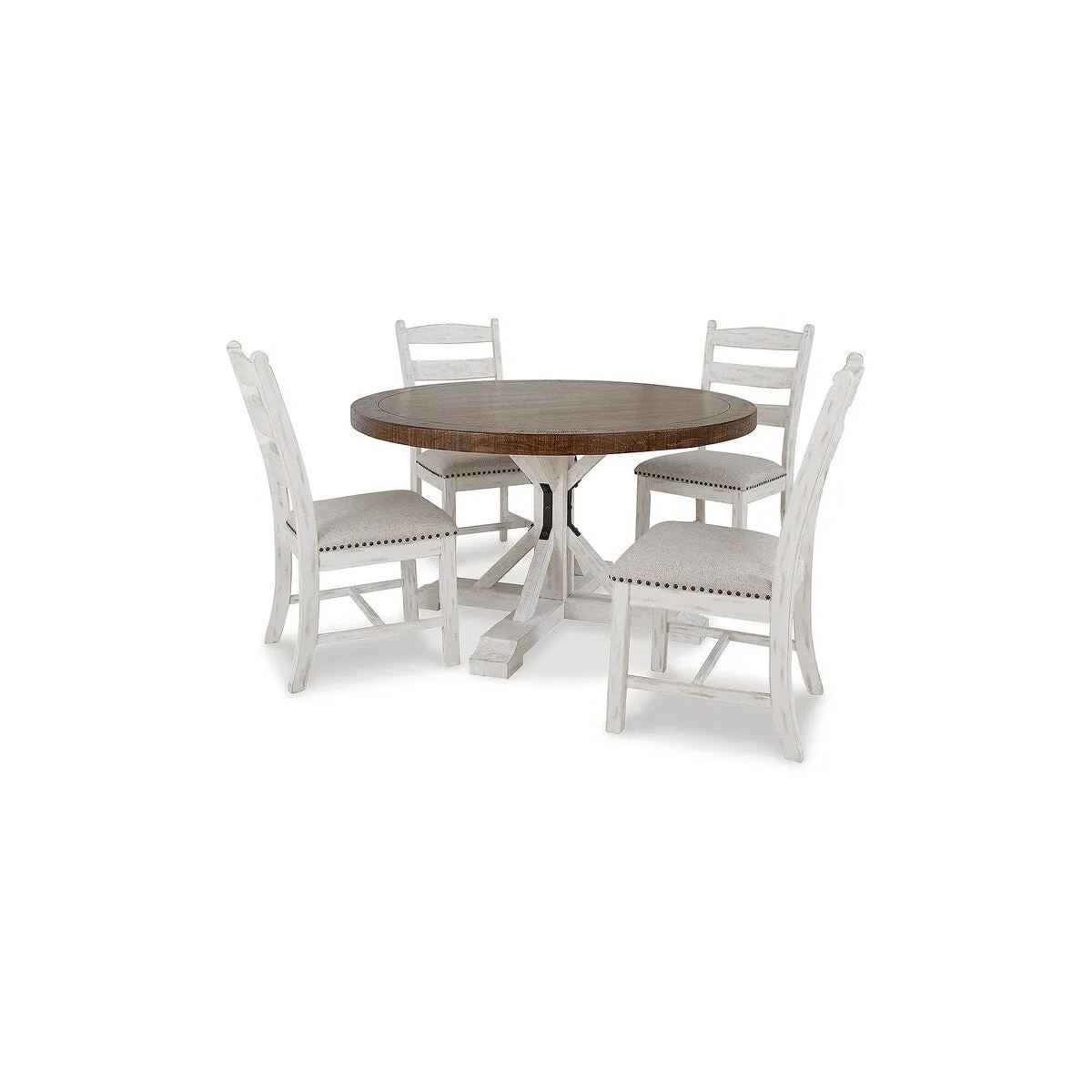 Signature Design by Ashley Valebeck Brown/White/Beige 5-Piece Dining Package