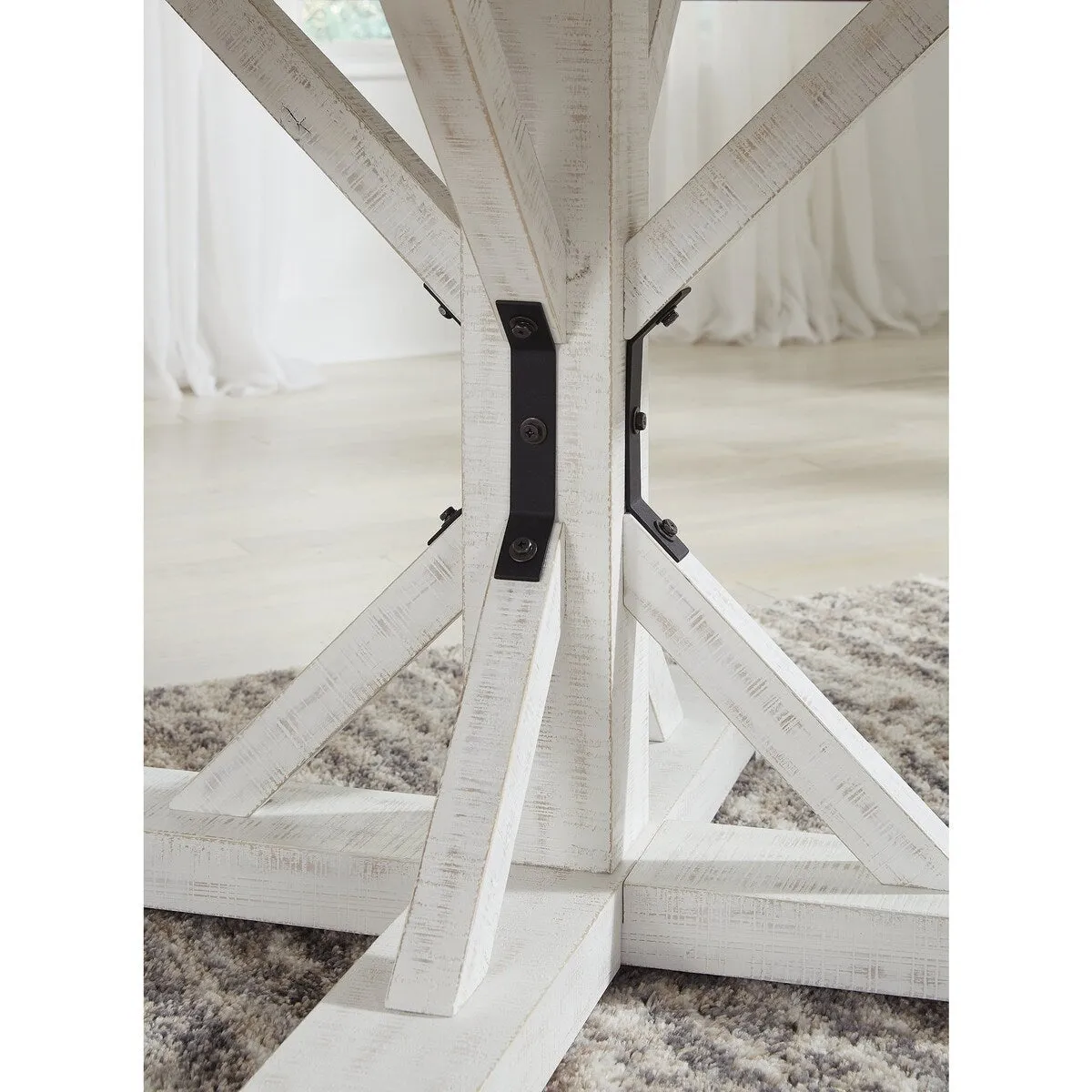 Signature Design by Ashley Valebeck Brown/White/Beige 5-Piece Dining Package