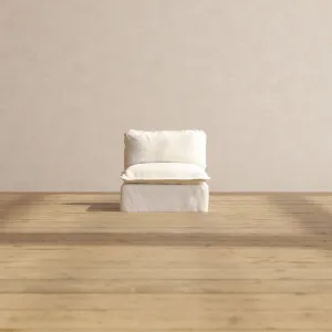 Slipcover Only - Modular Performance Armless Chair | Knit Boucle in Mousse