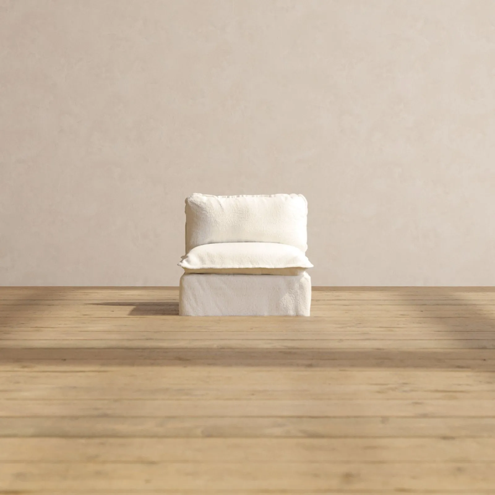 Slipcover Only - Modular Performance Armless Chair | Knit Boucle in Mousse