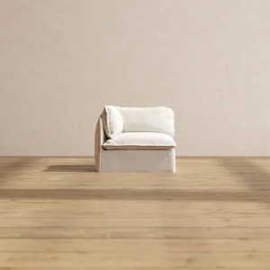 Slipcover Only - Modular Performance End Chair | Blended Weave in Flour
