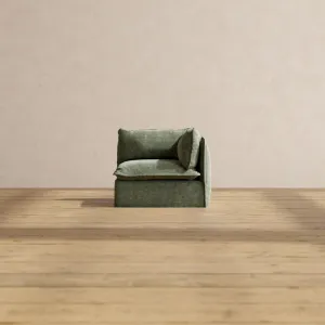 Slipcover Only - Modular Performance End Chair | Heirloom Velvet in Willow