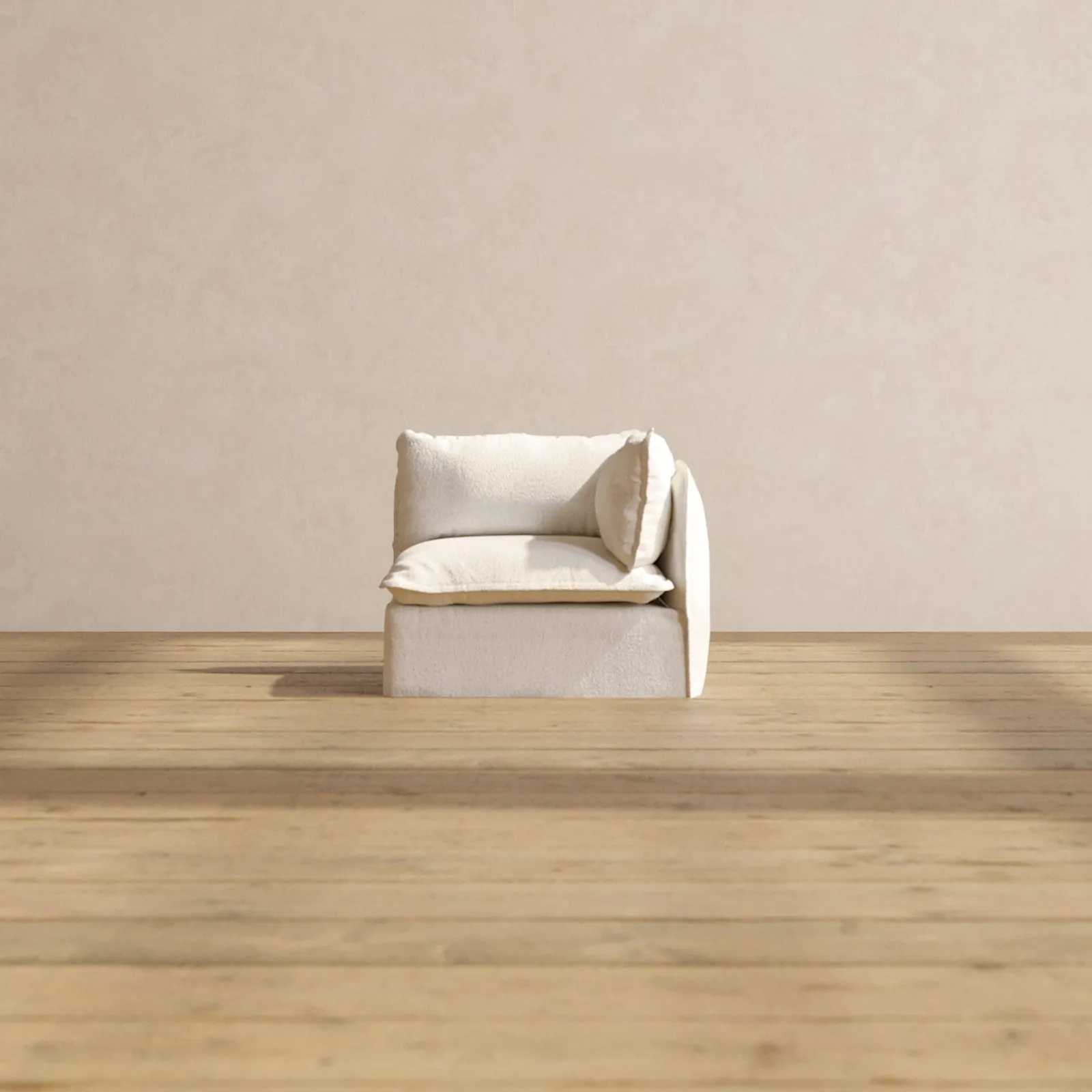 Slipcover Only - Modular Performance End Chair | Knit Boucle in Mousse