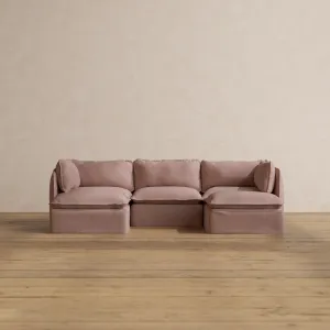 Slipcover Only - Modular Washable 3-Seater U-Sectional in Sakura