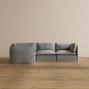 Slipcover Only - Modular Washable 4-Seater Corner Sectional in Pumice
