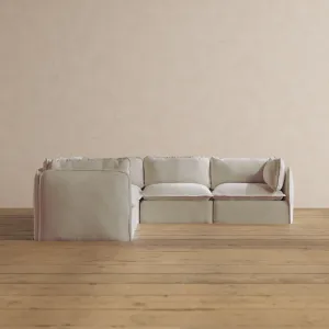 Slipcover Only - Modular Washable 5-Seater Corner Sectional in Coco