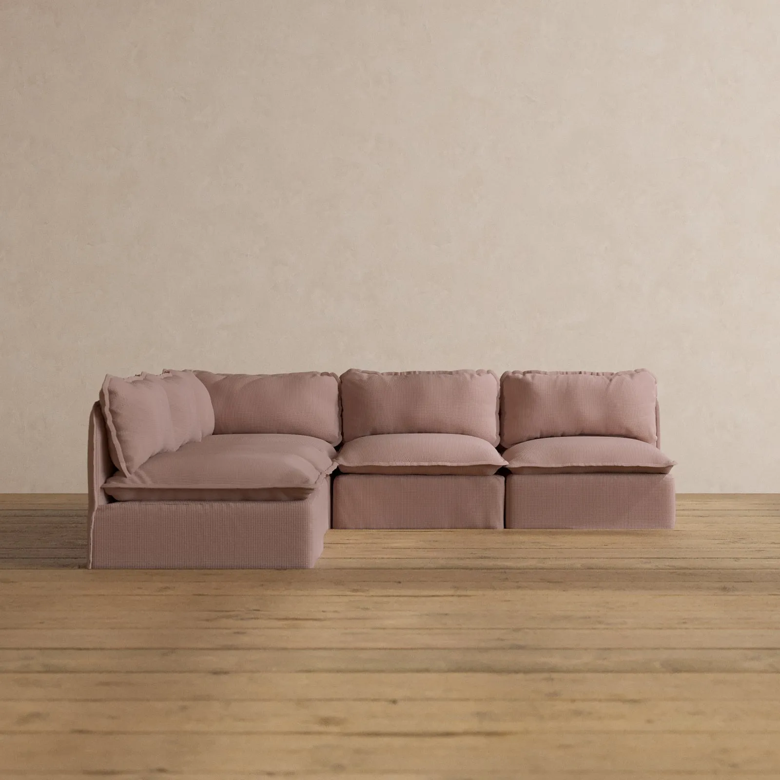 Slipcover Only - Modular Washable 5-Seater Open-Ends Corner Sectional in Sakura