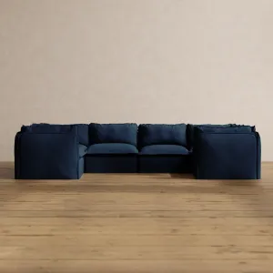 Slipcover Only - Modular Washable 6-Seater U-Sectional in Sumi