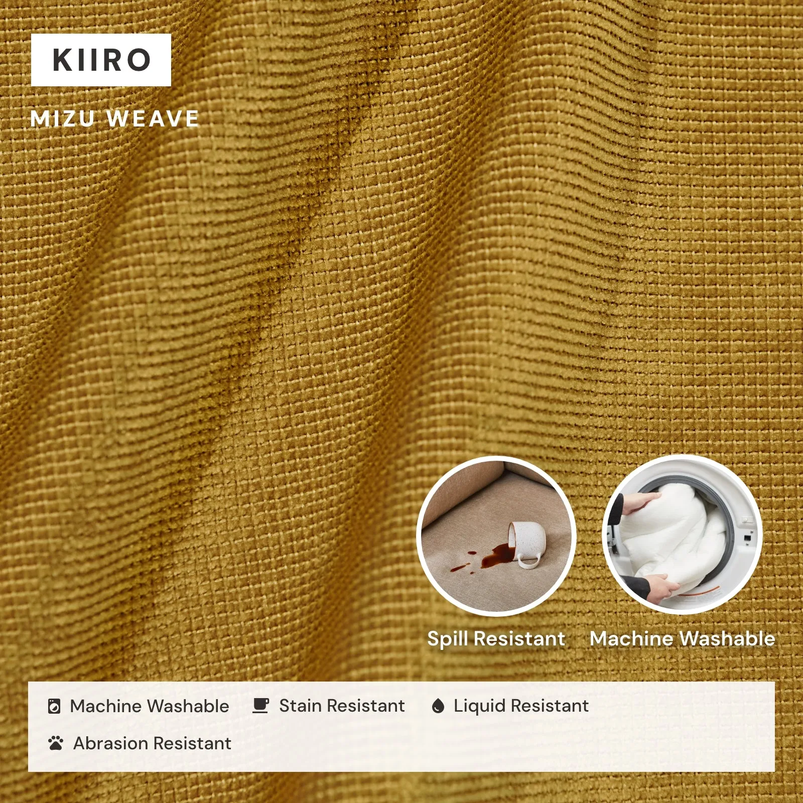 Slipcover Only - Modular Washable 7-Seater Open-Ends Corner Sectional in Kiiro
