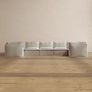 Slipcover Only - Modular Washable 7-Seater U-Sectional in Coco