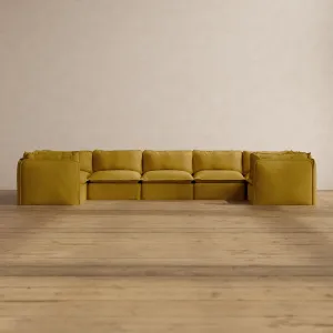 Slipcover Only - Modular Washable 7-Seater U-Sectional in Kiiro