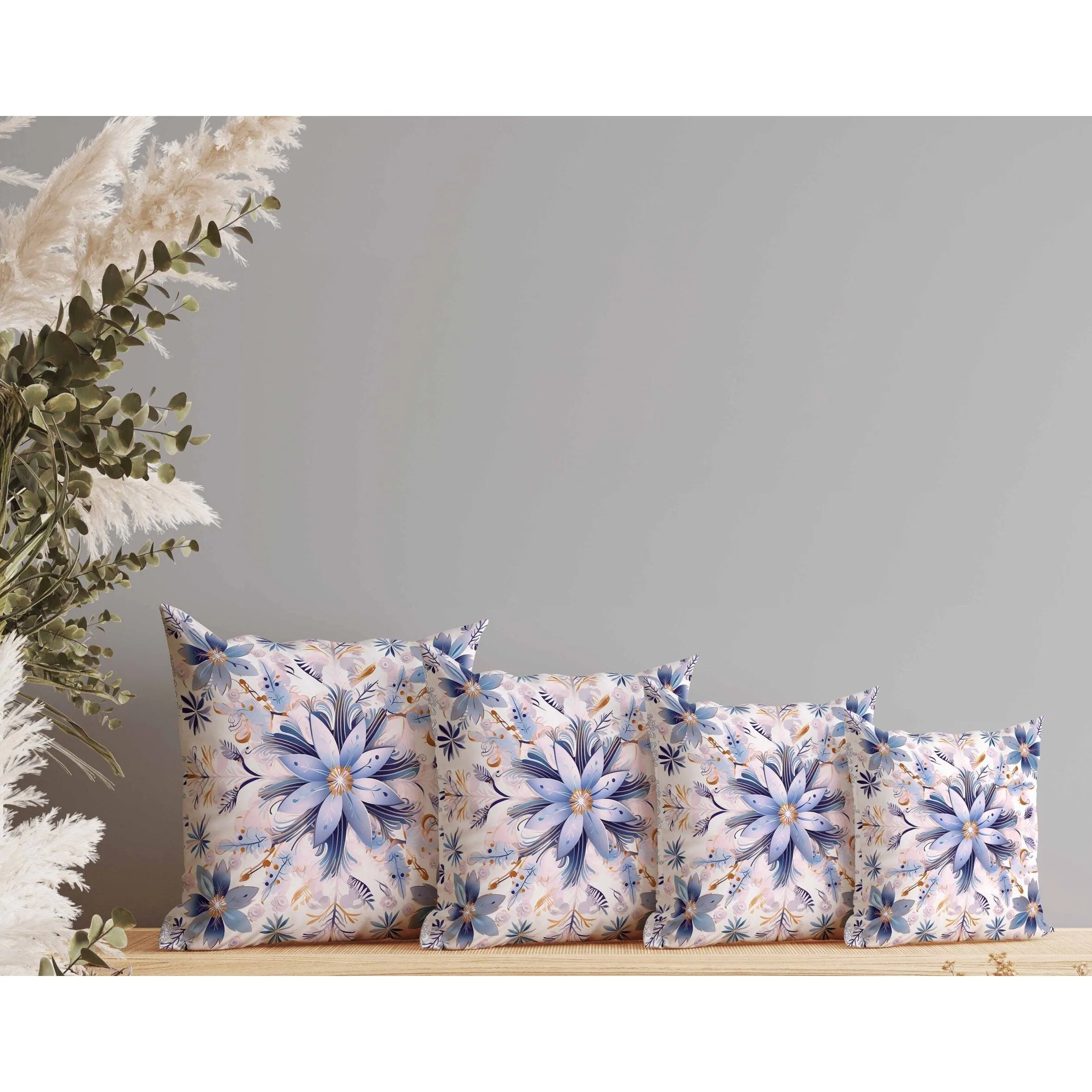 Snowy Crest Faux Suede Reversible Throw Pillow White and Pink