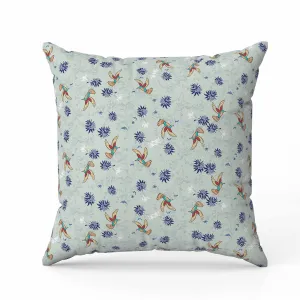 Songbird Flora Parade Faux Suede Reversible Throw Pillow Lime and Green