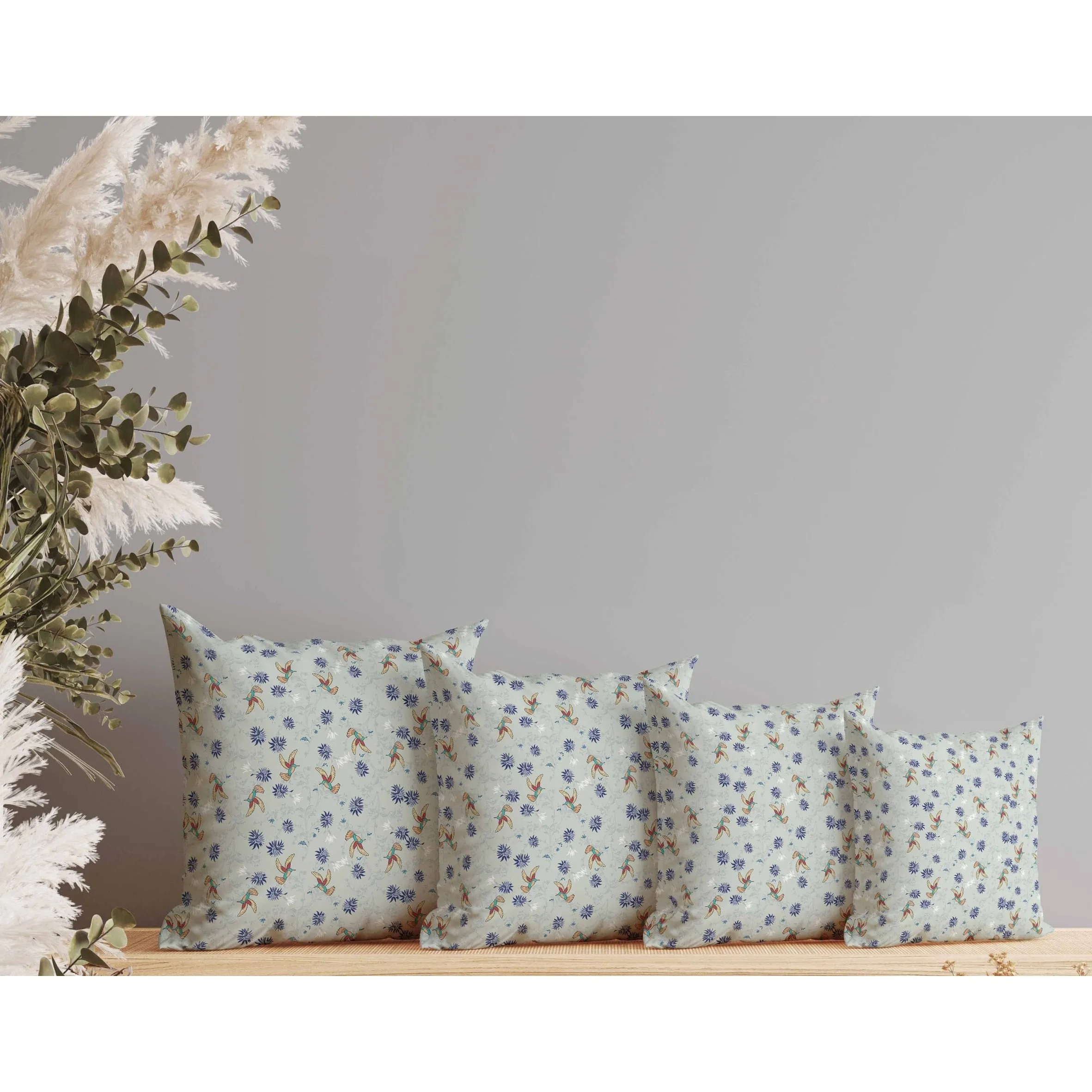 Songbird Flora Parade Faux Suede Reversible Throw Pillow Lime and Green