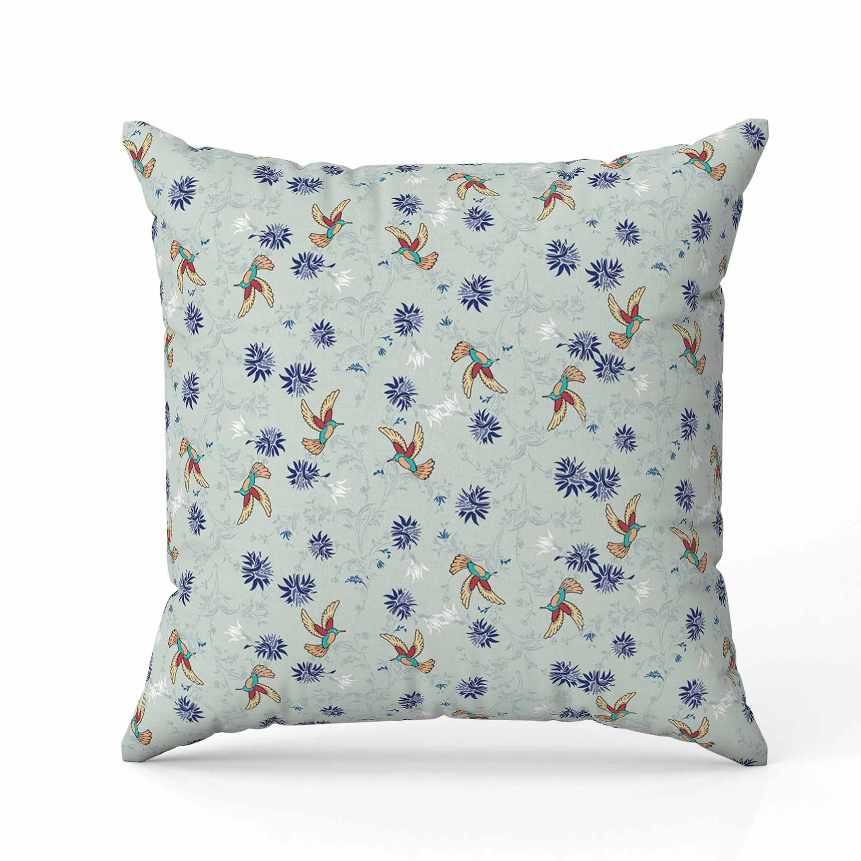 Songbird Flora Parade Faux Suede Reversible Throw Pillow Lime and Green