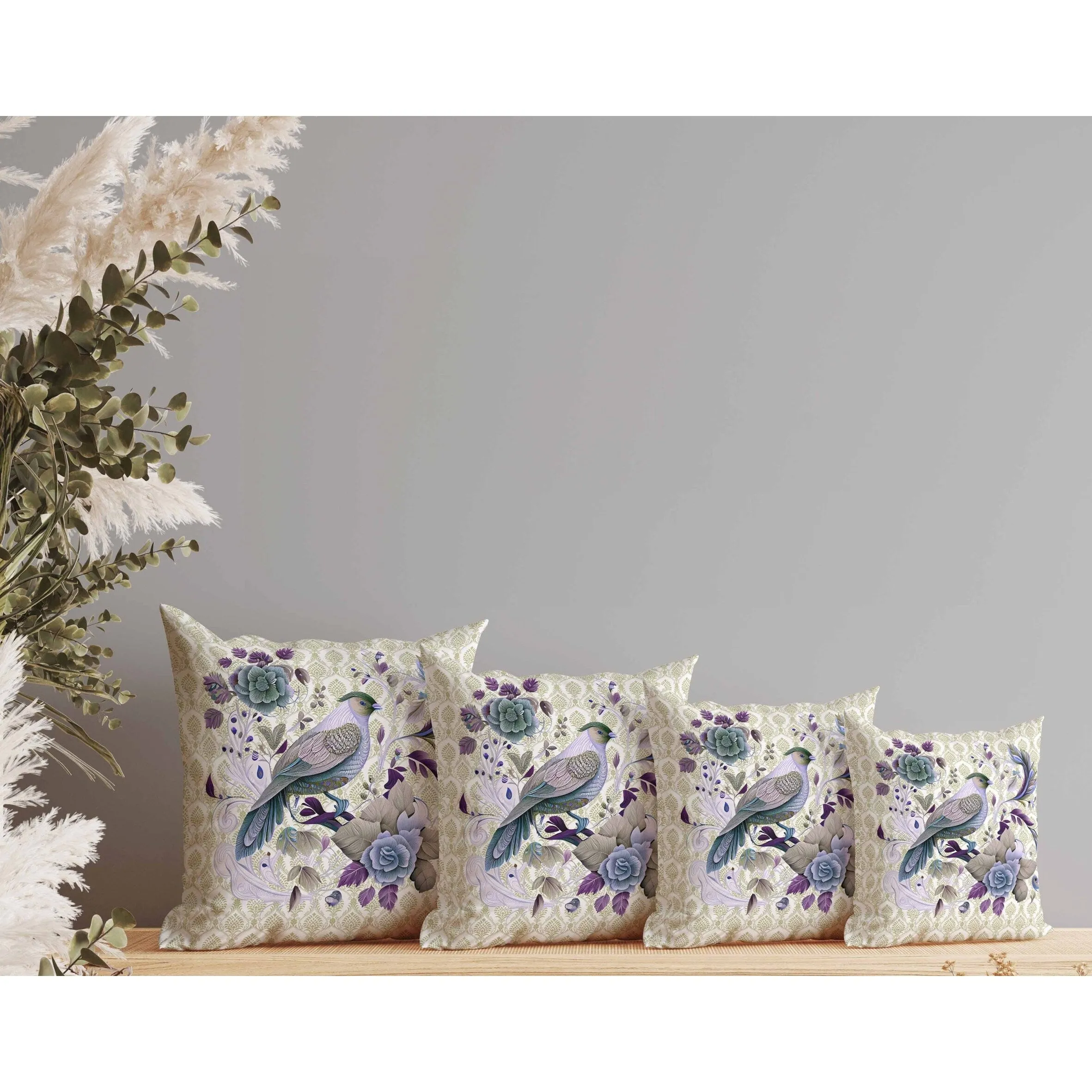 Songbird Rose Radiance Faux Suede Reversible Throw Pillow Cream and Purple
