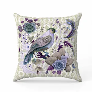 Songbird Rose Radiance Faux Suede Reversible Throw Pillow Cream and Purple