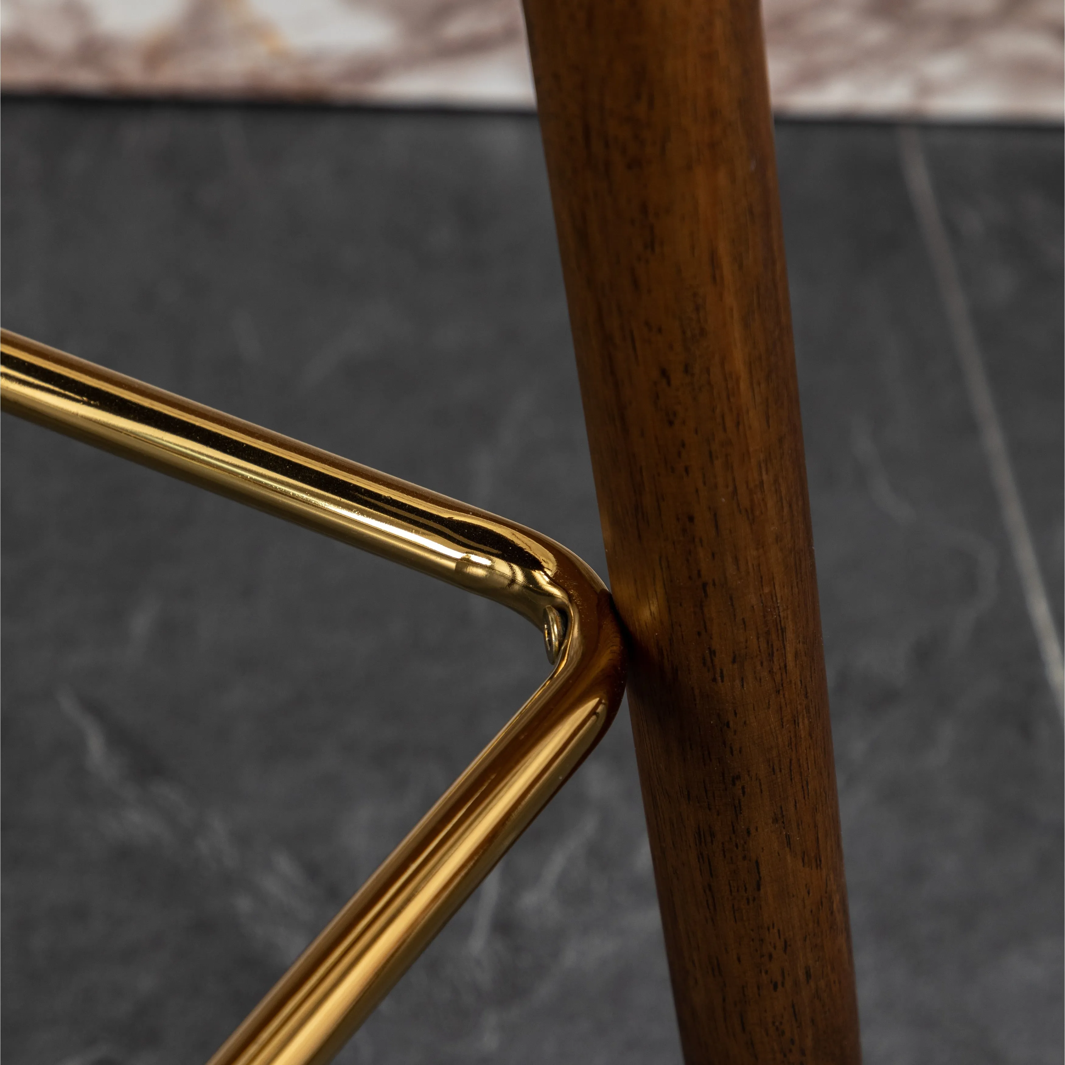 Stylish and Comfortable Counter Stool Set with Tufted Back and Nailhead Trim. Perfect for Any Kitchen or Bar Area.