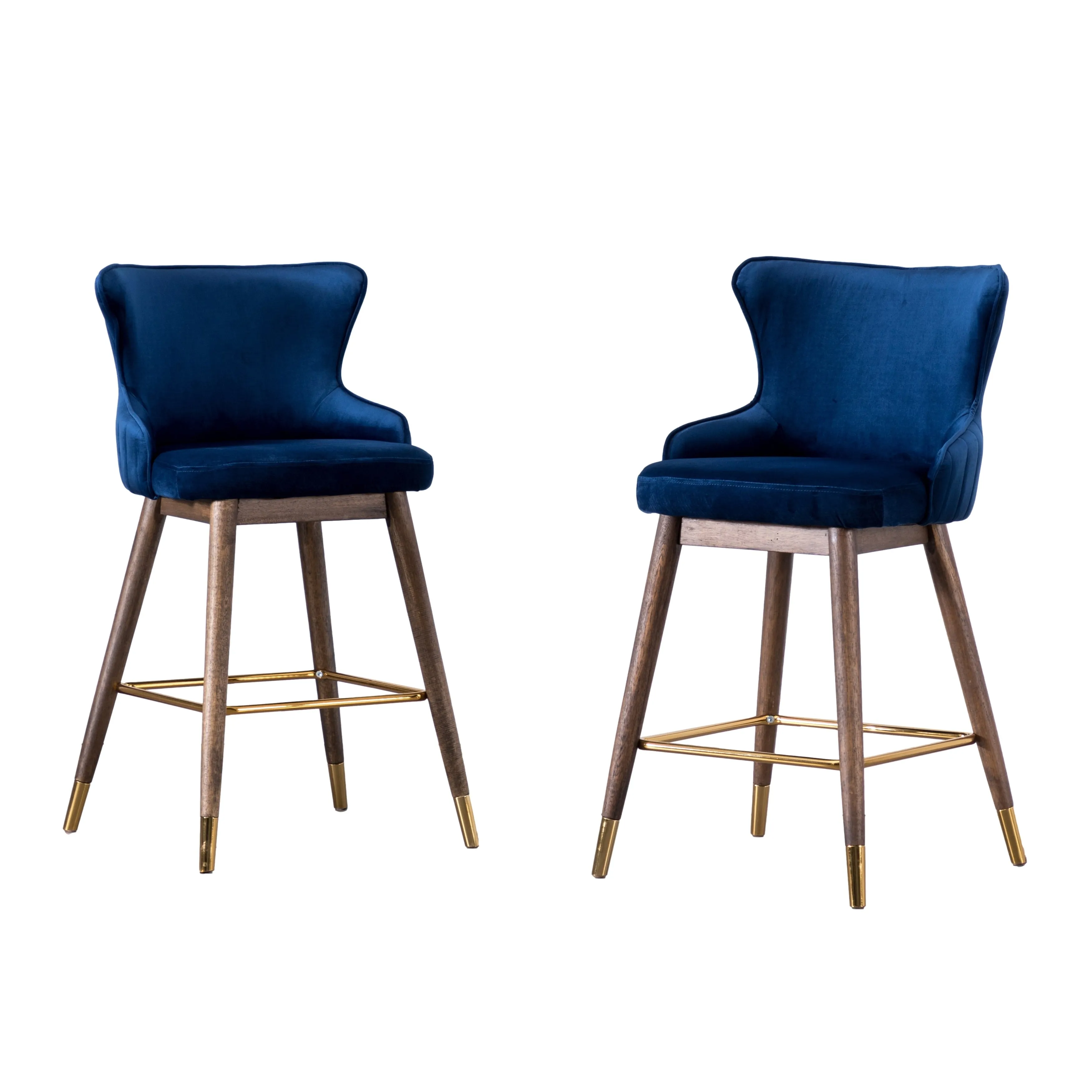Stylish Velvet Upholstered Armchair with Tufted Back and Wooden Legs. a Perfect Addition to Any Living Room or Bedroom.