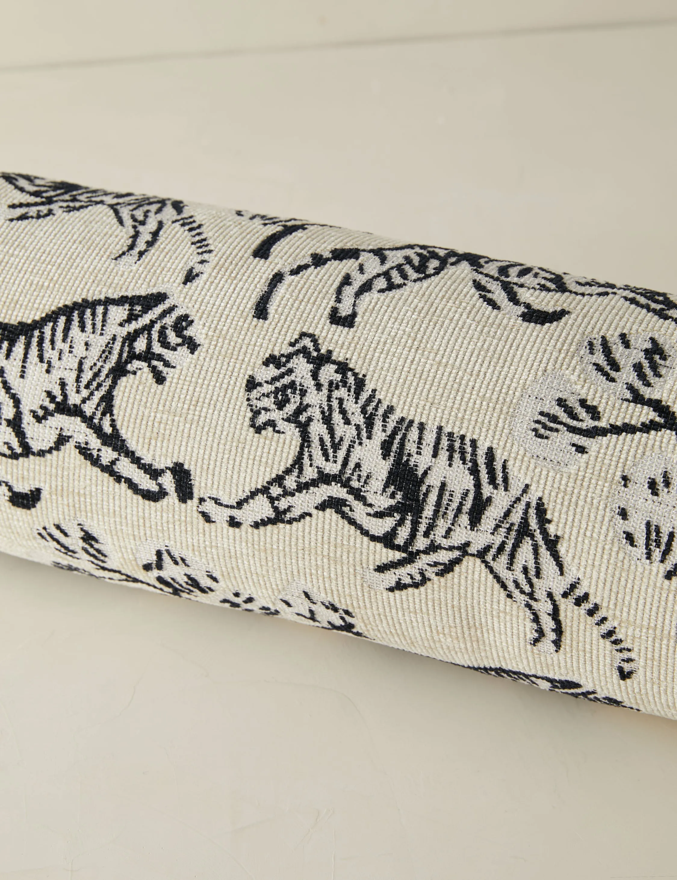 Tiger Jacquard Bolster Pillow by Sarah Sherman Samuel