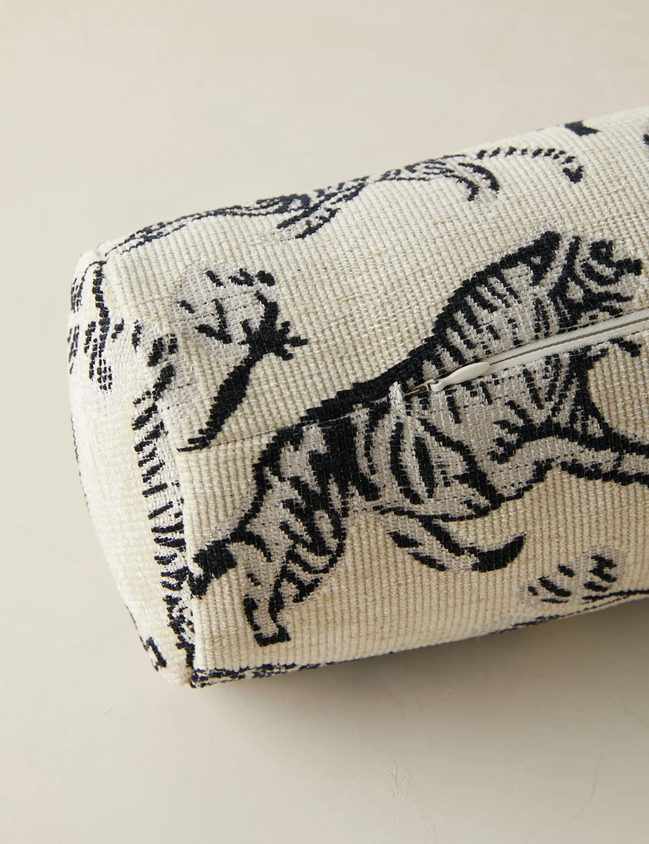 Tiger Jacquard Bolster Pillow by Sarah Sherman Samuel