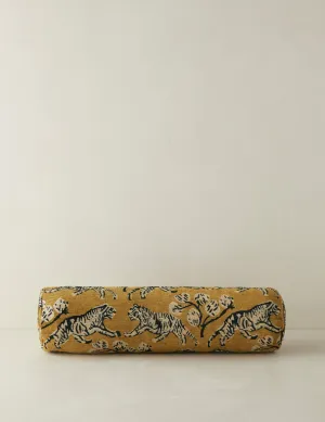 Tiger Jacquard Bolster Pillow by Sarah Sherman Samuel