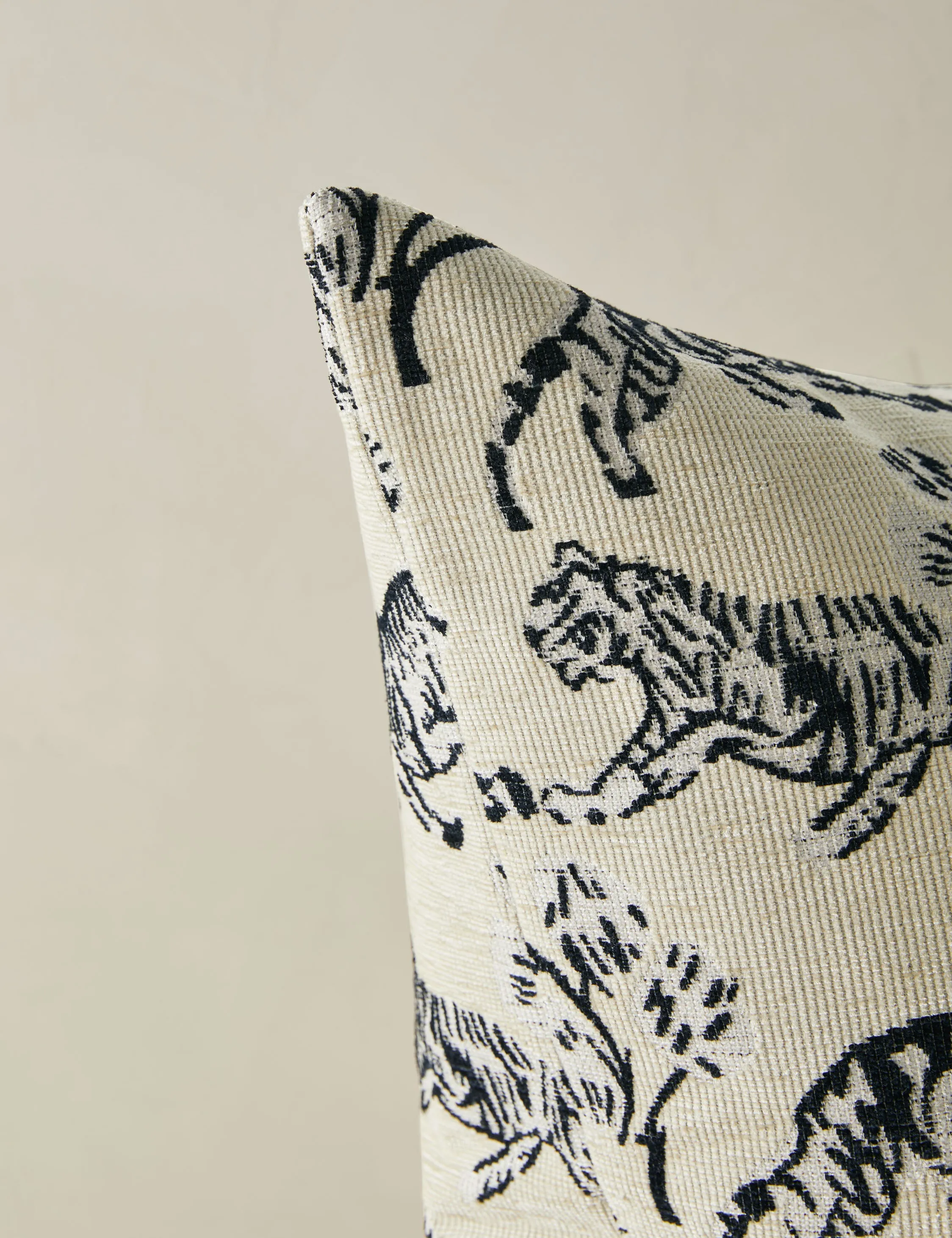 Tiger Jacquard Pillow by Sarah Sherman Samuel