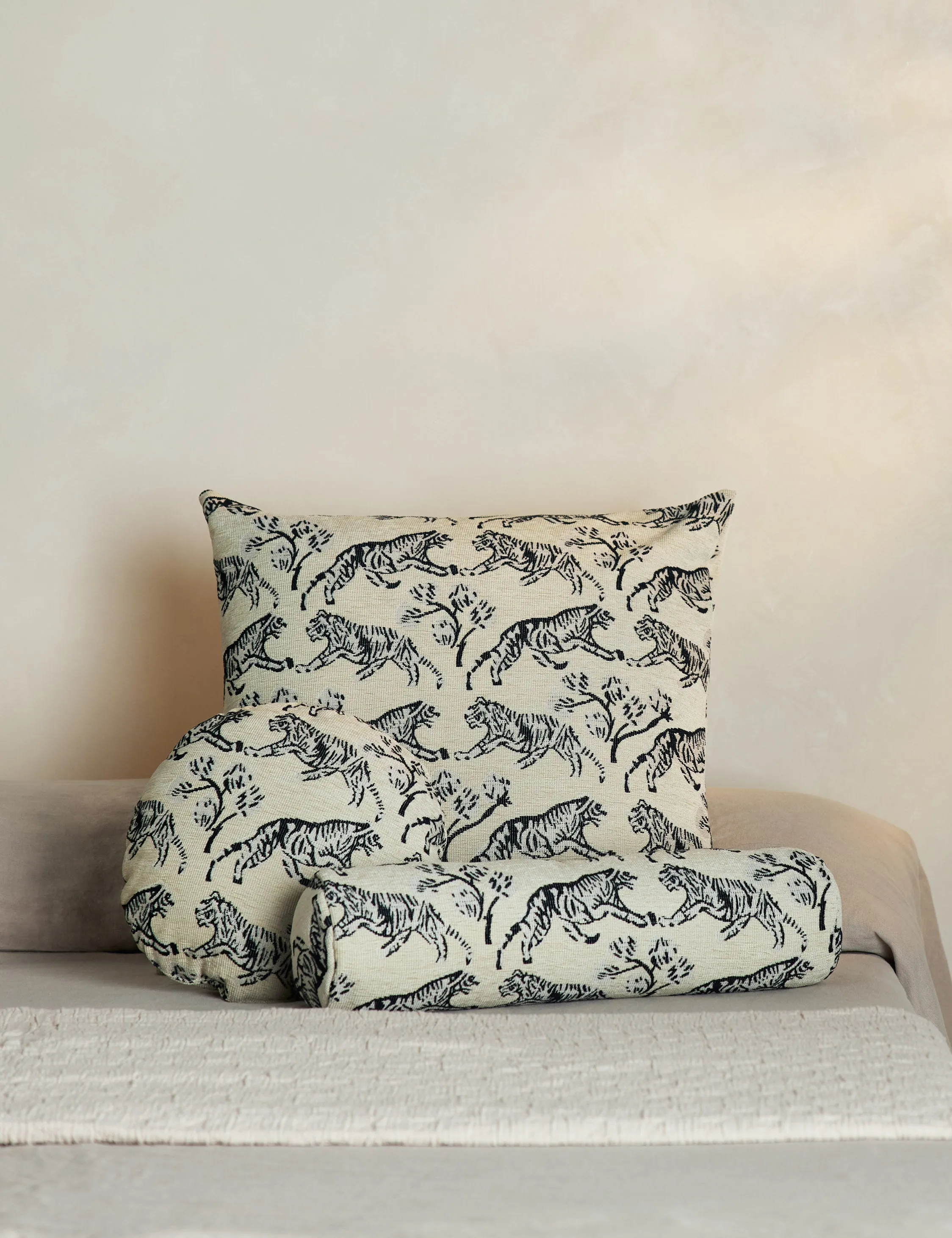 Tiger Jacquard Pillow by Sarah Sherman Samuel