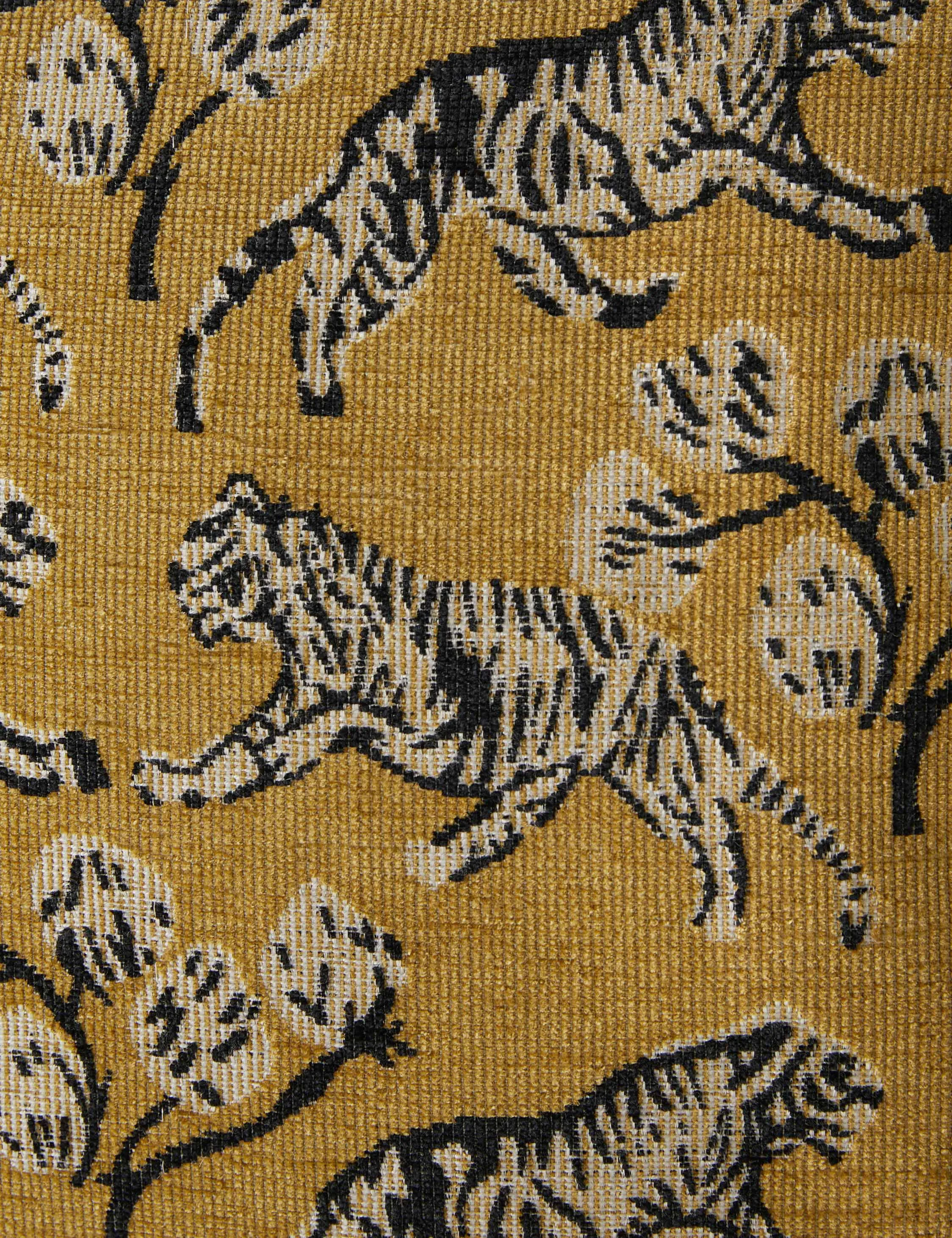 Tiger Jacquard Pillow by Sarah Sherman Samuel