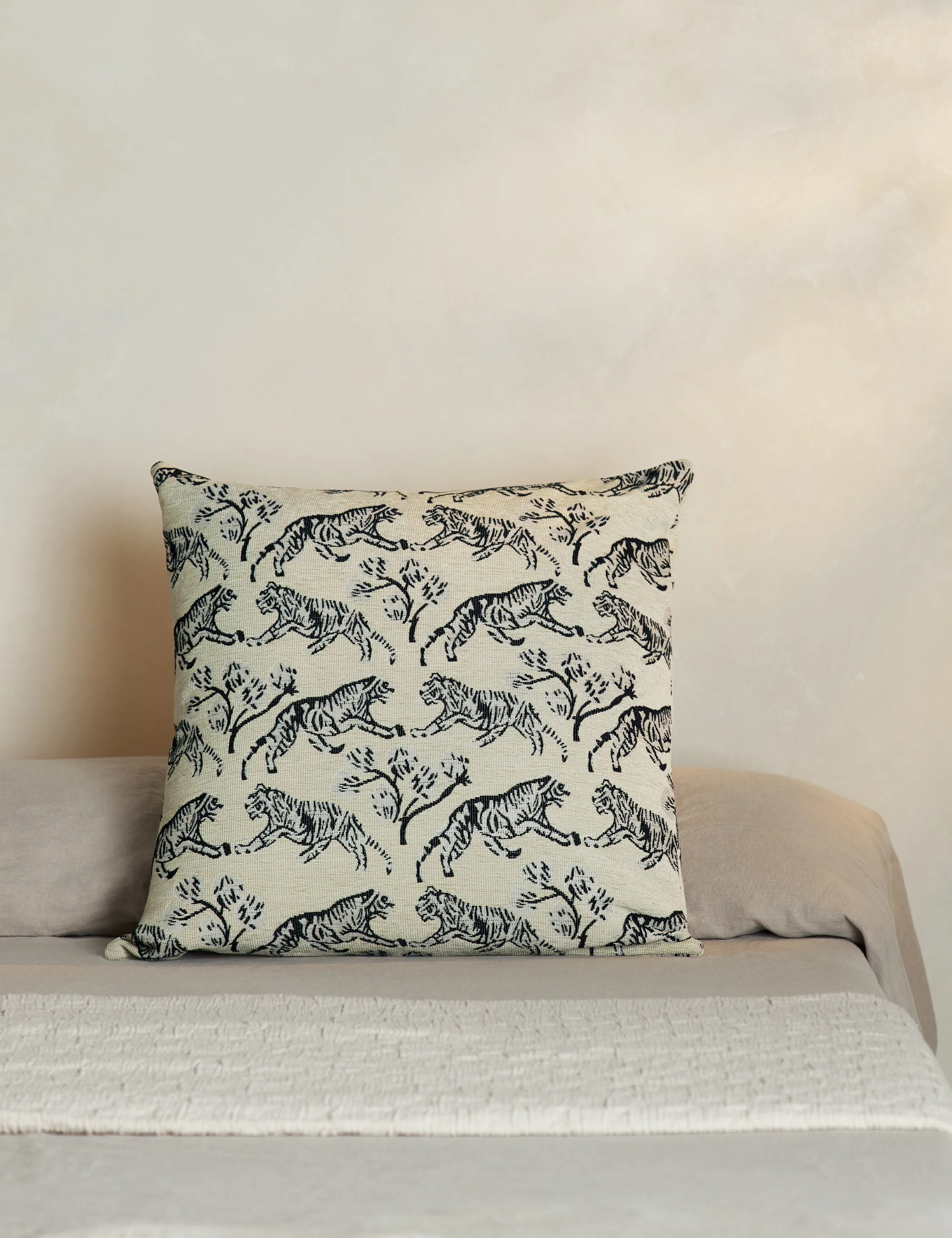 Tiger Jacquard Pillow by Sarah Sherman Samuel