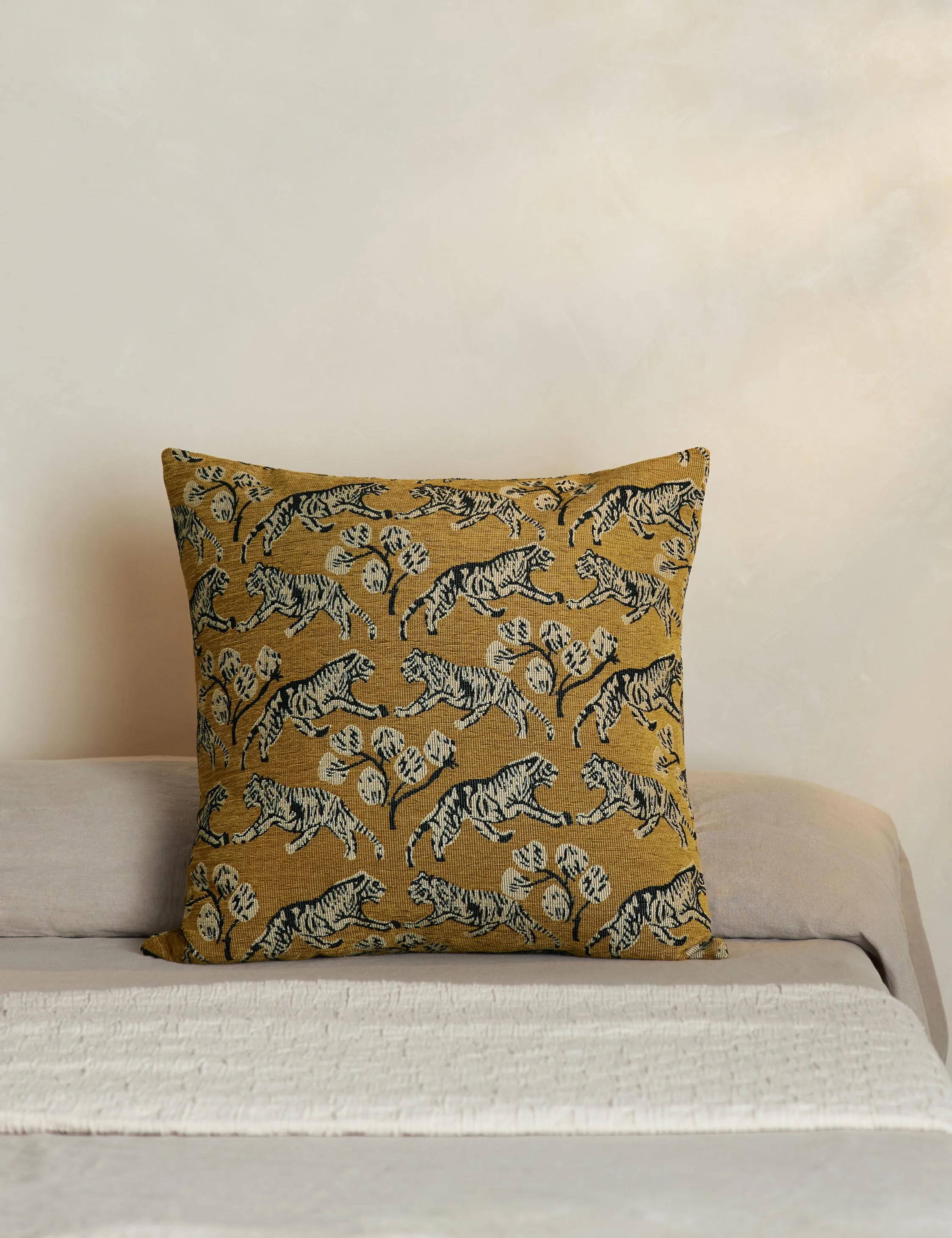 Tiger Jacquard Pillow by Sarah Sherman Samuel
