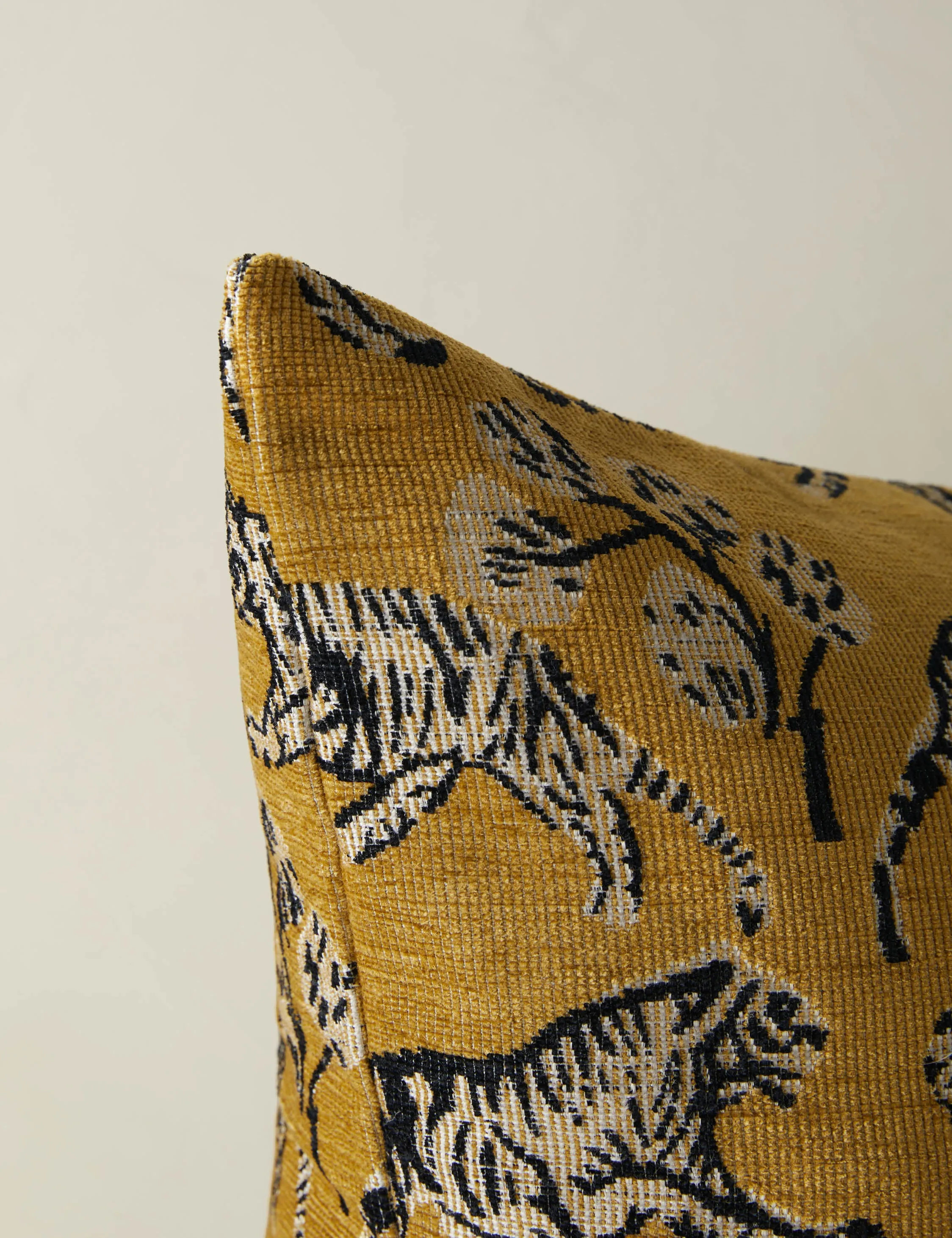 Tiger Jacquard Pillow by Sarah Sherman Samuel
