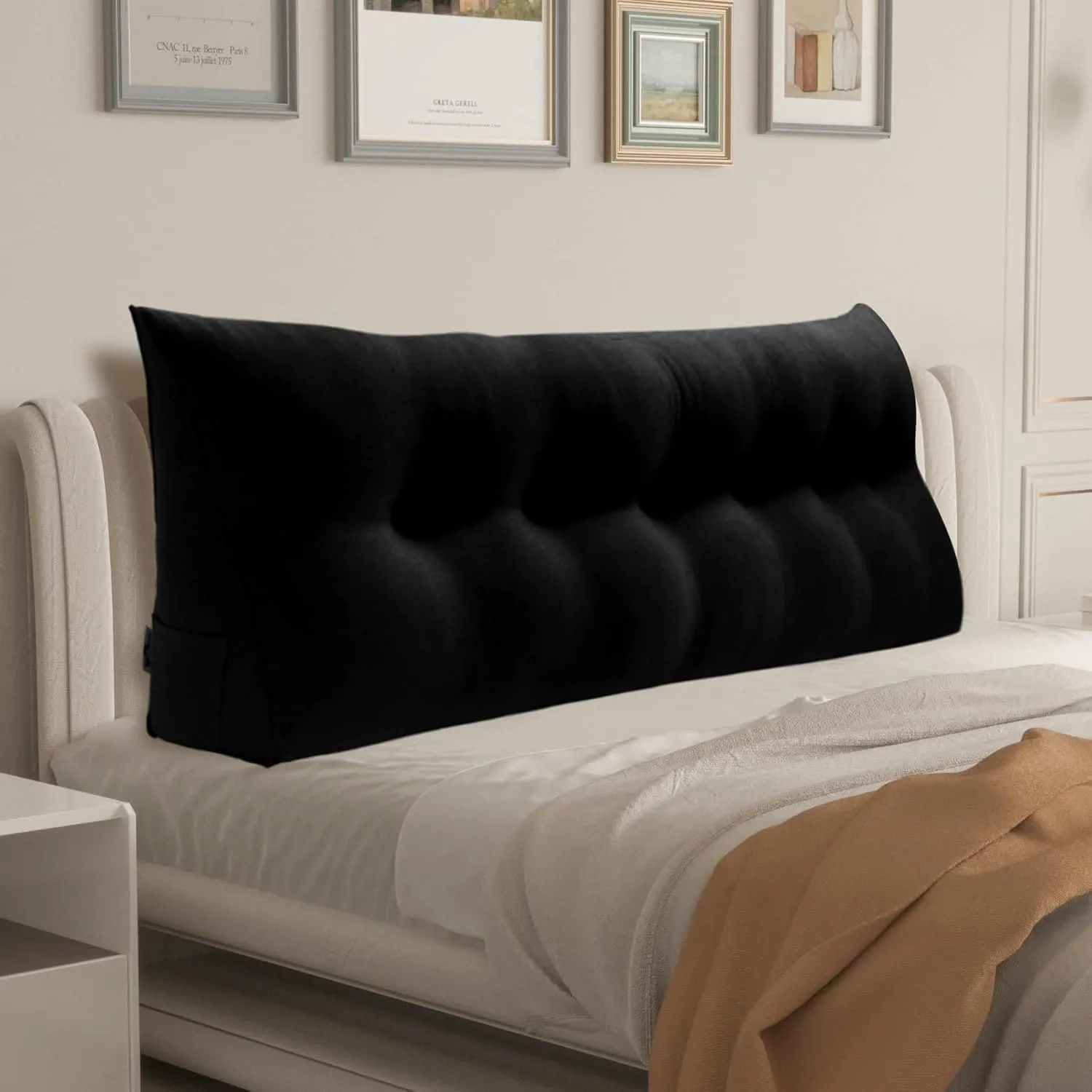 WOWMAX Bed Rest Wedge Reading Pillow Headboard Back Support Cushion