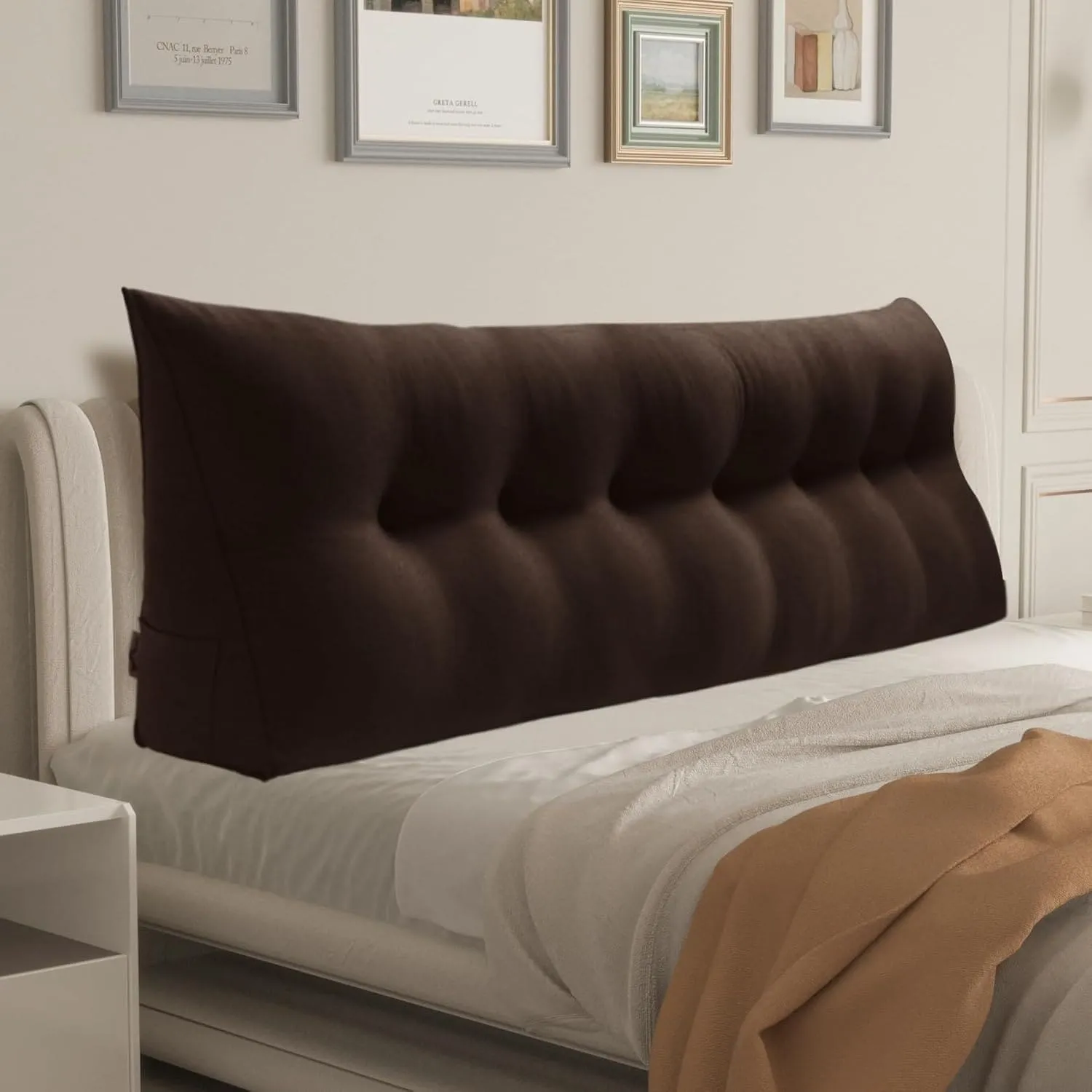 WOWMAX Bed Rest Wedge Reading Pillow Headboard Back Support Cushion