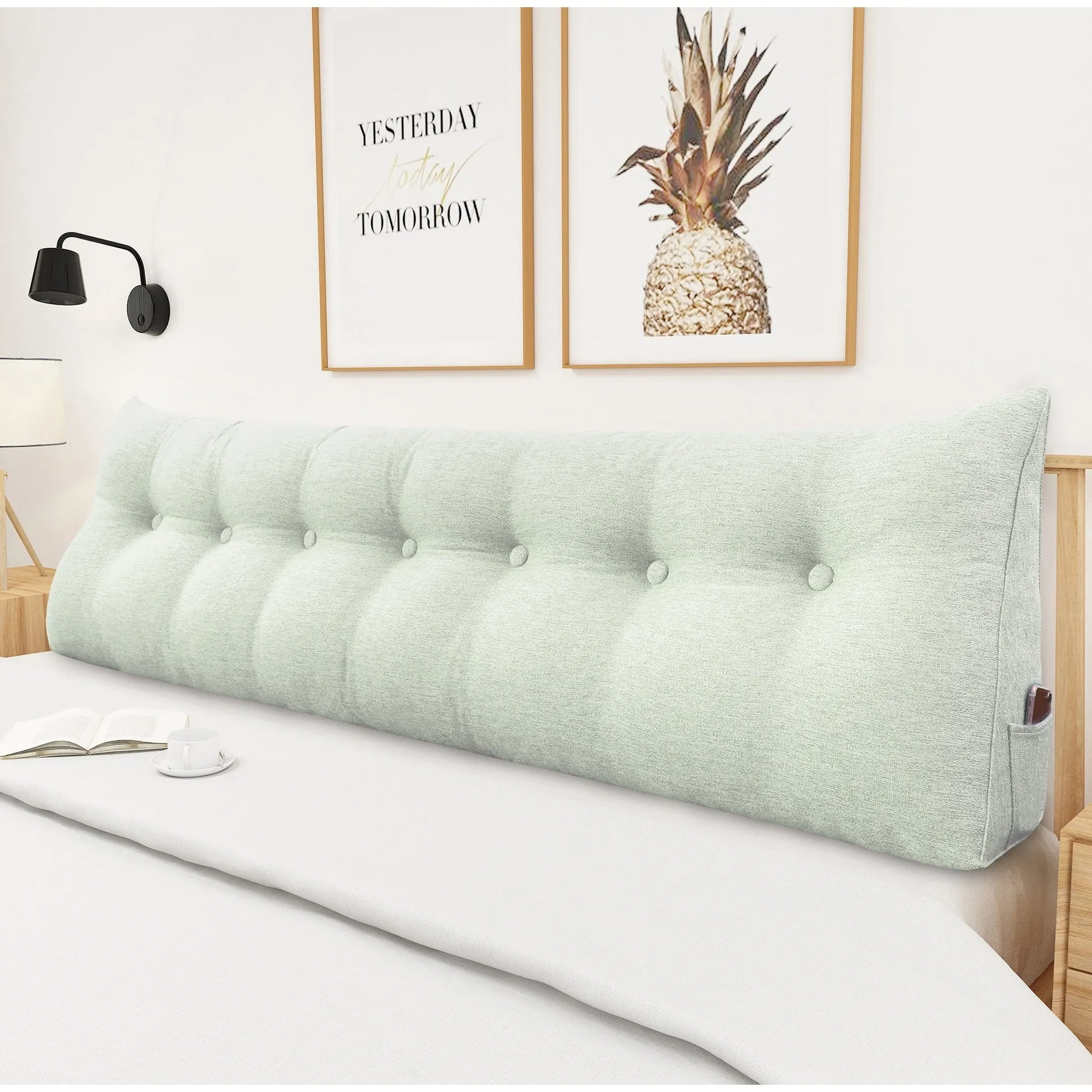 WOWMAX Bed Rest Wedge Reading Pillow Headboard Back Support Cushion