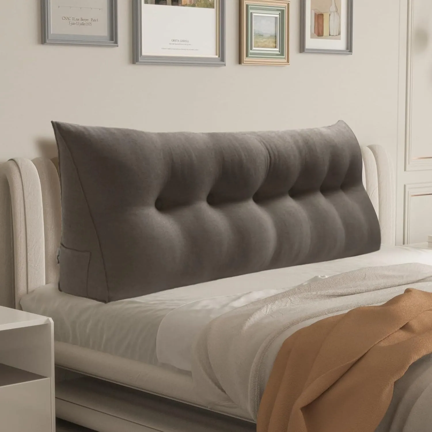 WOWMAX Bed Rest Wedge Reading Pillow Headboard Back Support Cushion