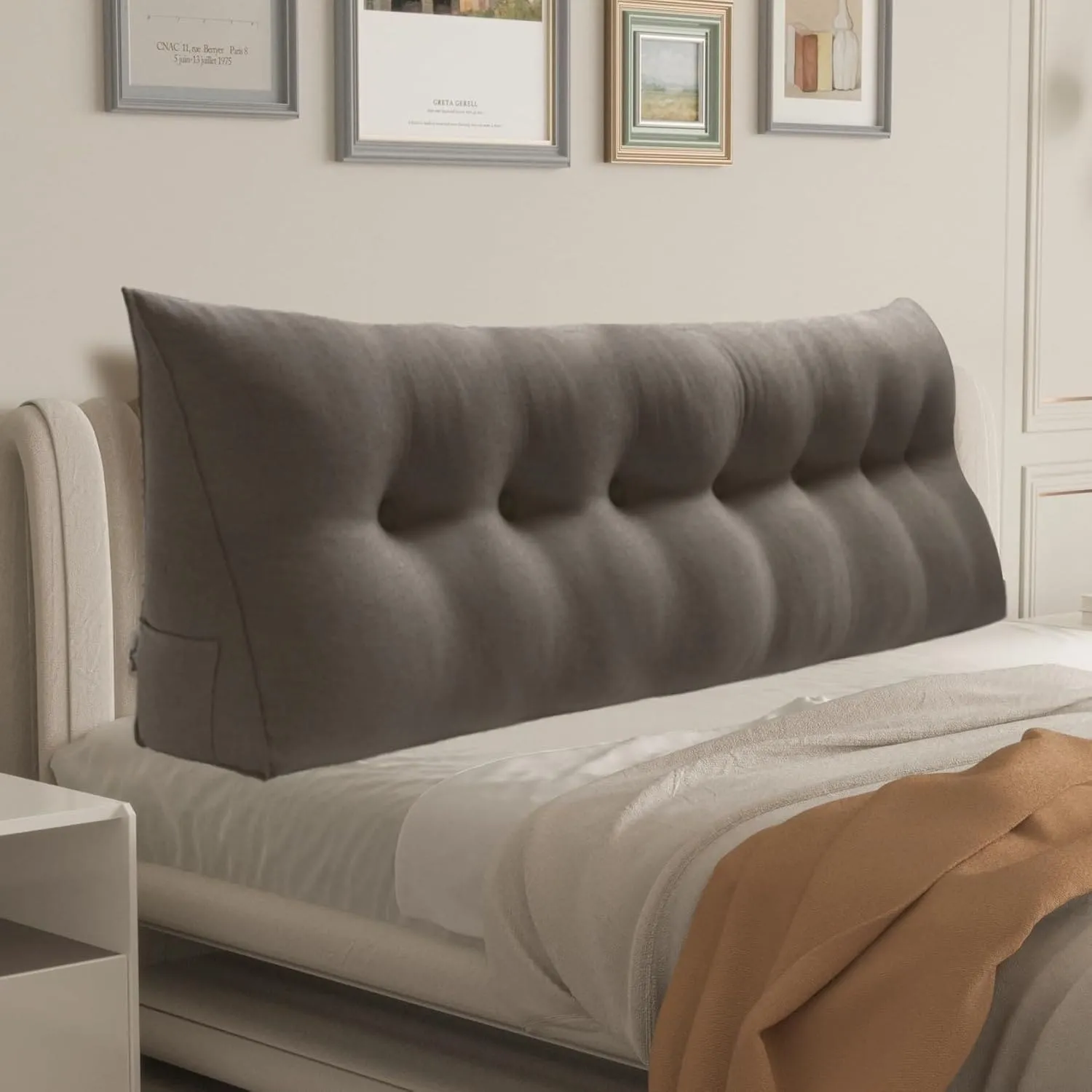 WOWMAX Bed Rest Wedge Reading Pillow Headboard Back Support Cushion