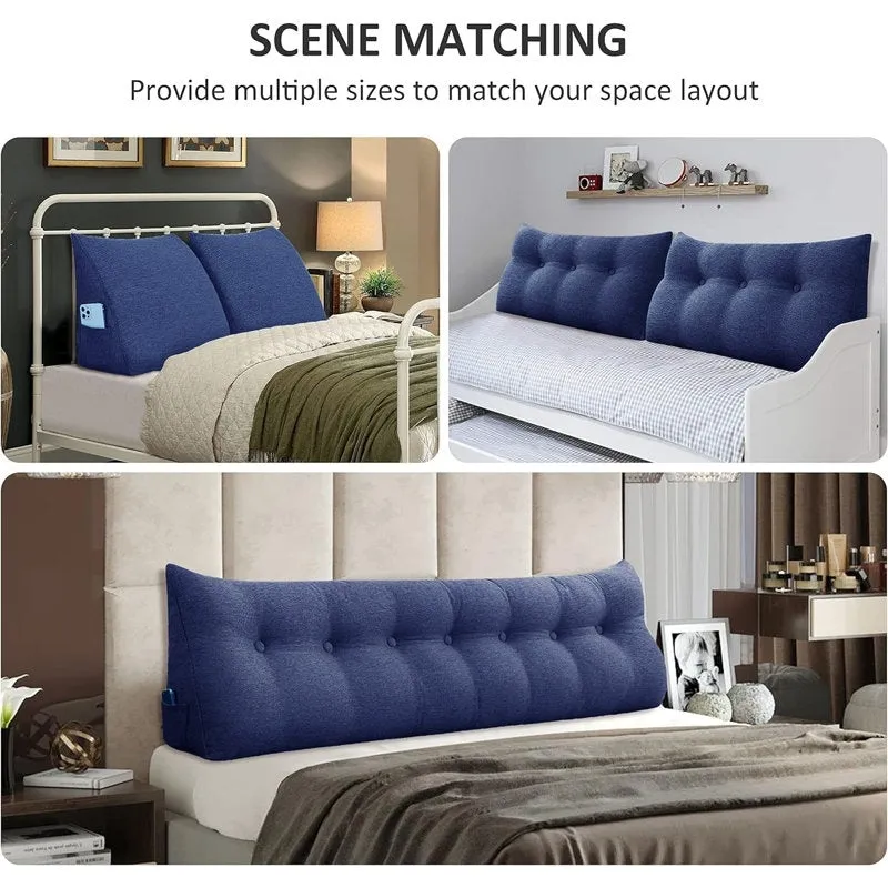 WOWMAX Bed Rest Wedge Reading Pillow Headboard Back Support Cushion