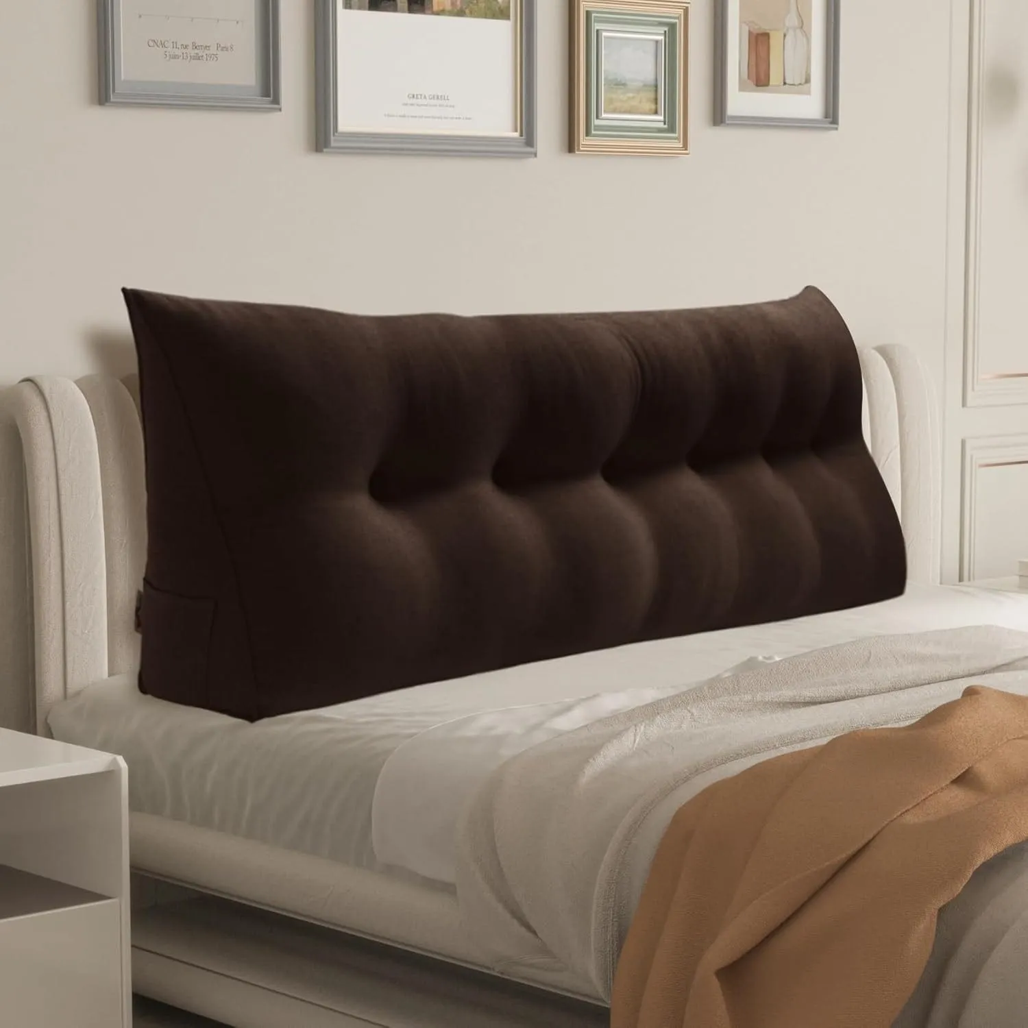 WOWMAX Bed Rest Wedge Reading Pillow Headboard Back Support Cushion